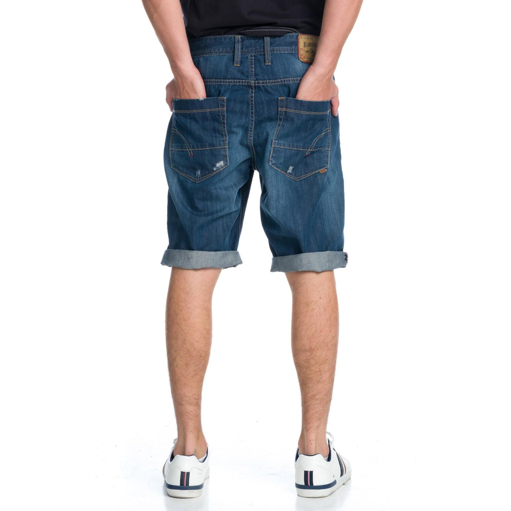 Bermuda Hombre Denim Regular 5 Bolsillos – Koroshi Azul Medio