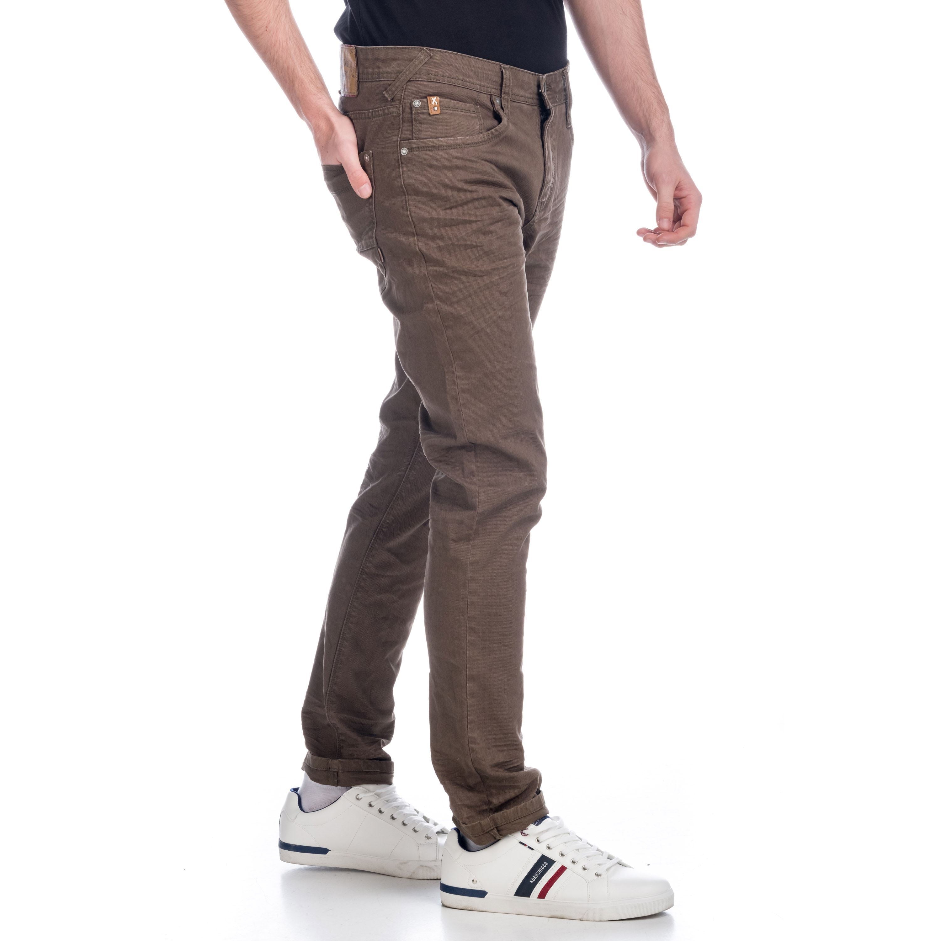 Pantalón Denim de Color Hombre Stretch Regular – Koroshi 1911PT01