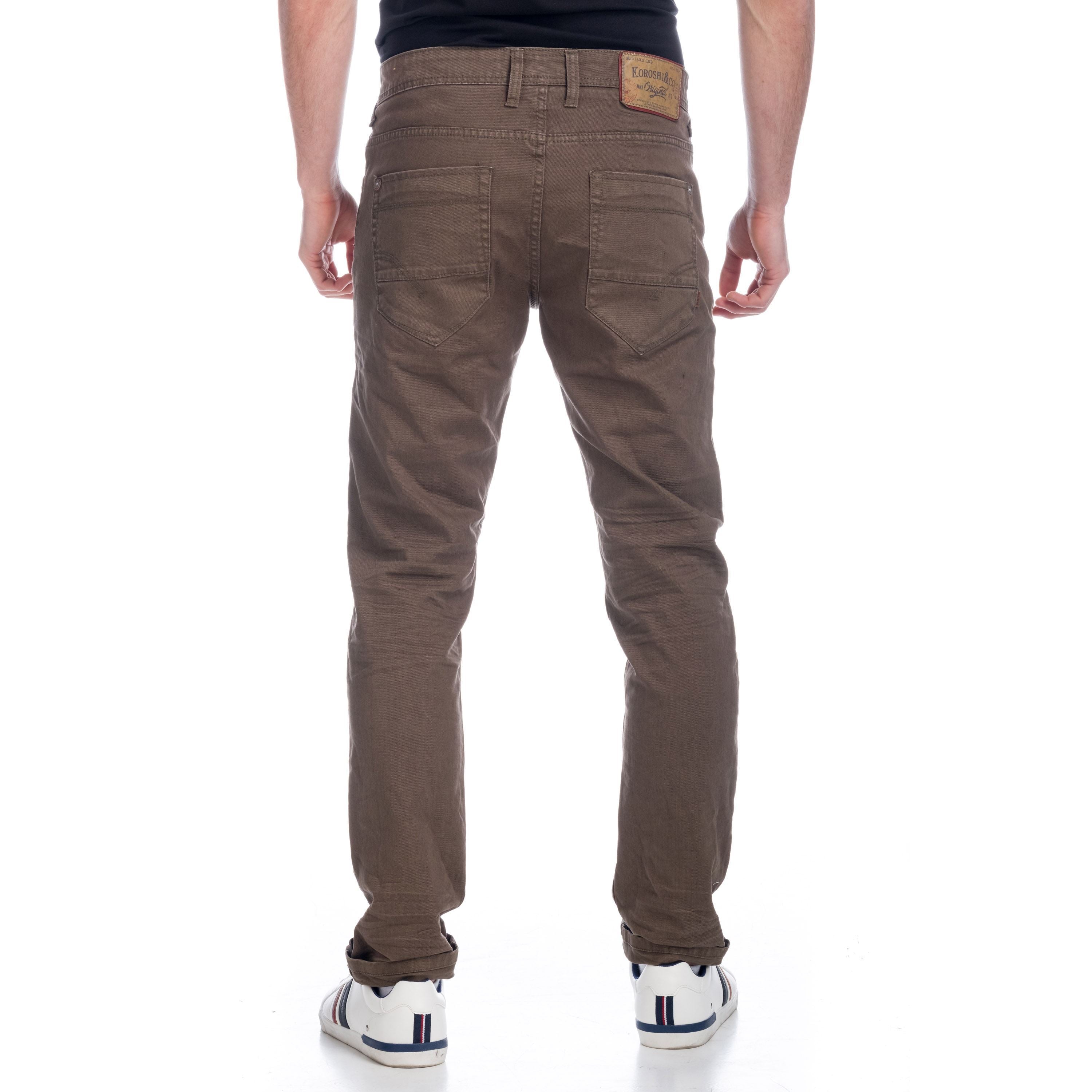 Pantalón Denim de Color Hombre Stretch Regular – Koroshi 1911PT01