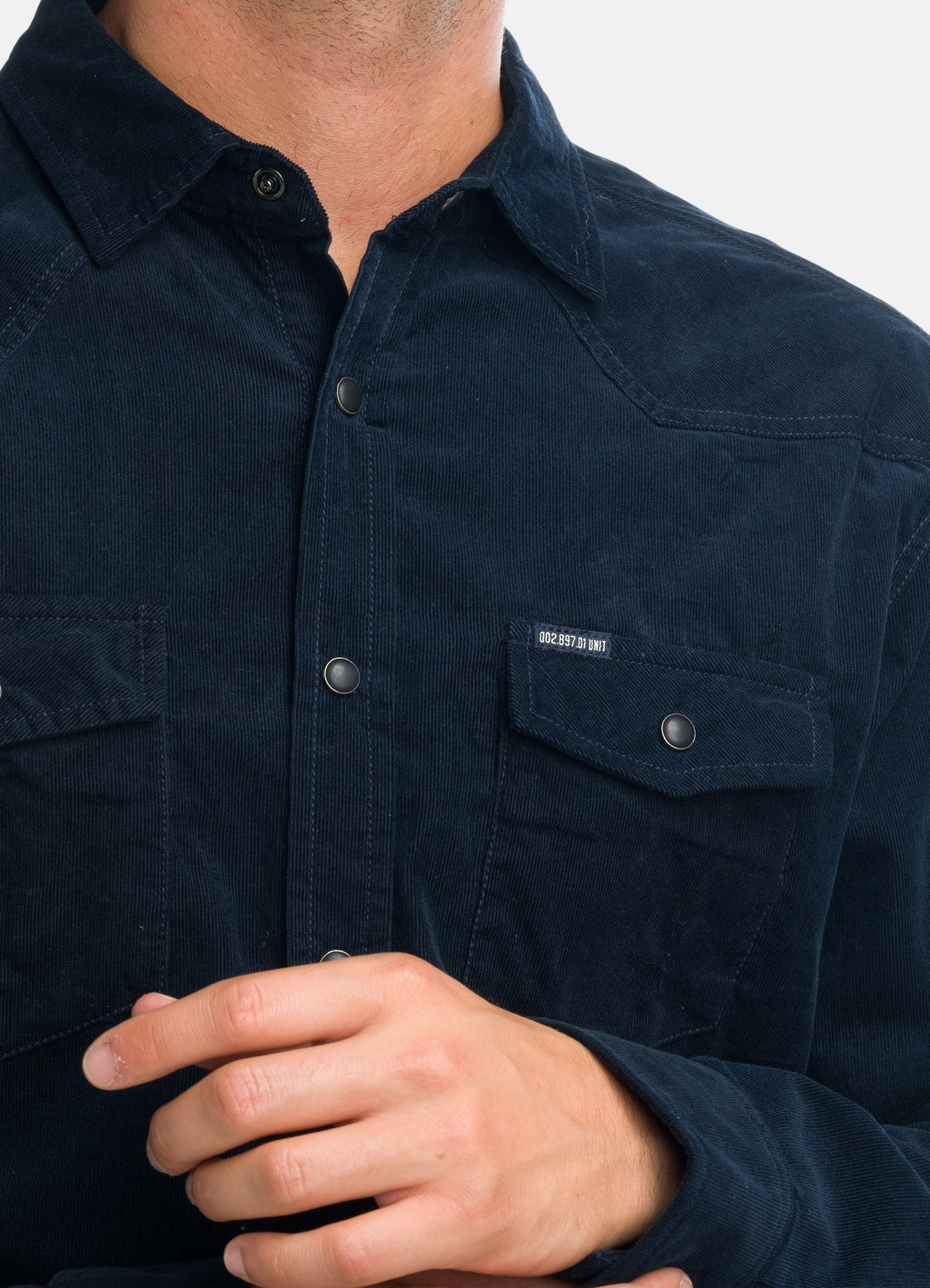 Camisa Hombre Manga Larga Micropana Navy – Koroshi