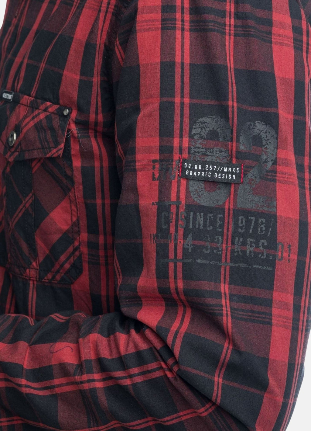 Camisa Hombre Manga Larga Cuadros Popelín Charreteras – Koroshi 1921CL55