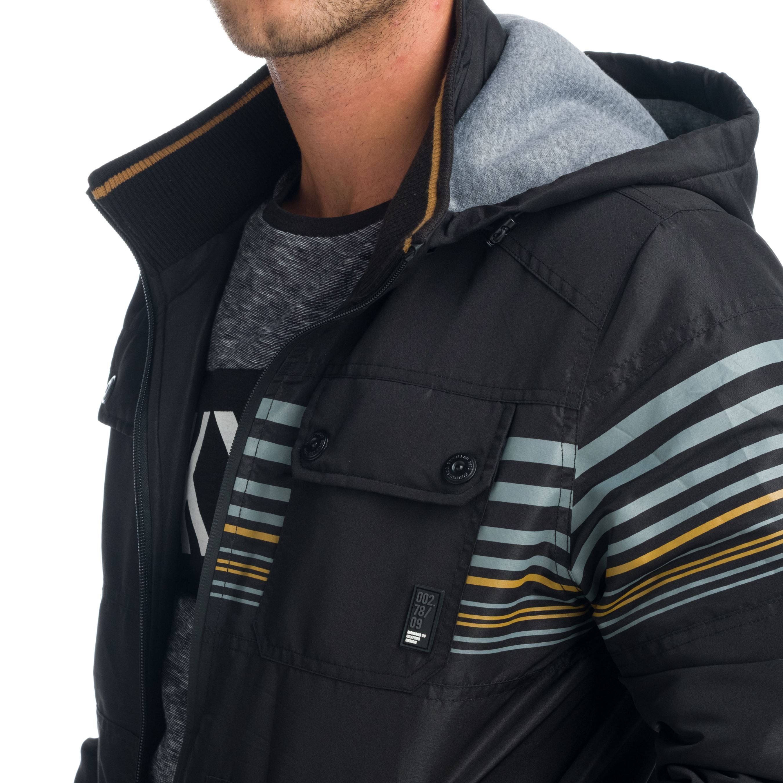 Chaqueta Acolchada Hombre con Capucha Desmontable – Koroshi 1921JA45