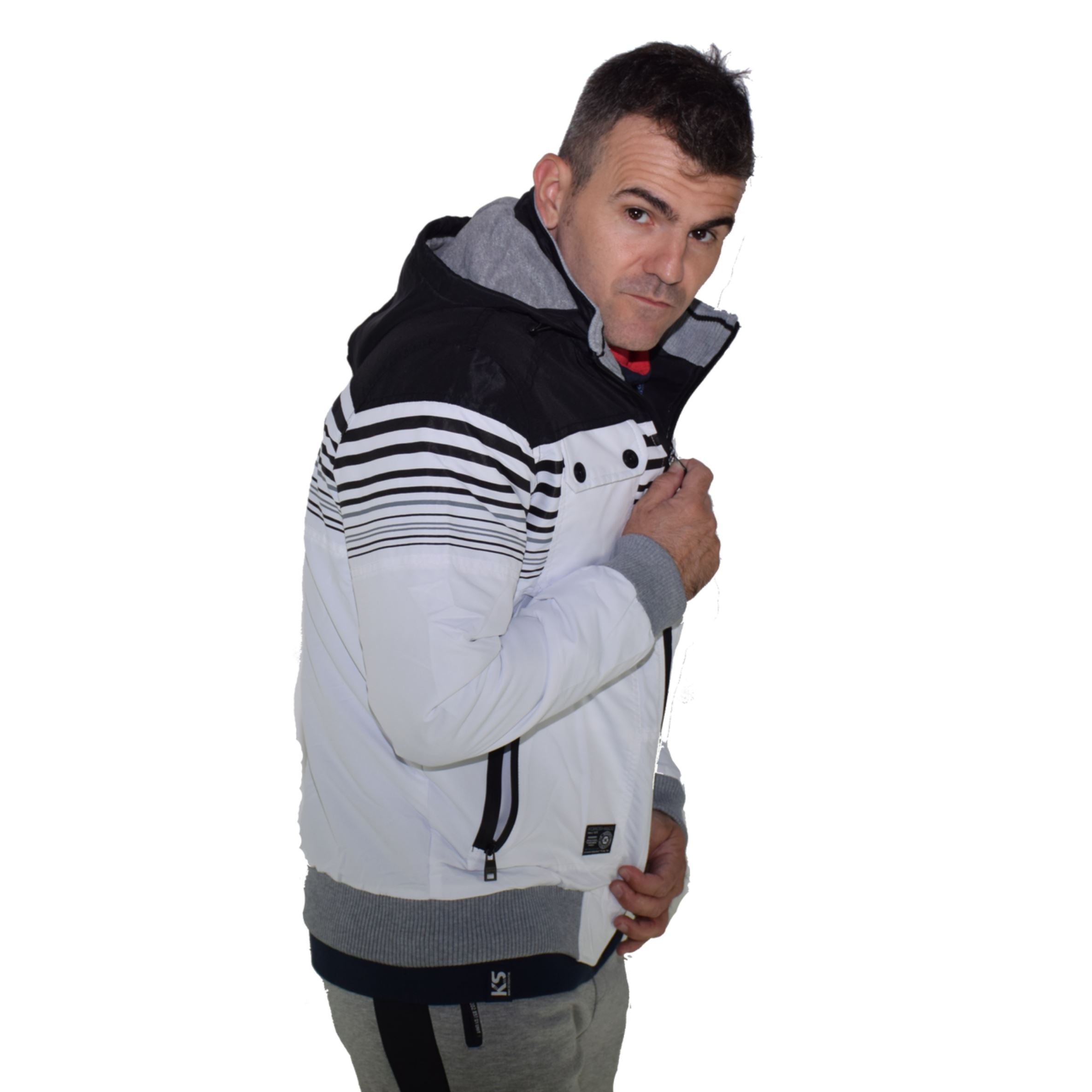 Chaqueta Acolchada Hombre con Capucha Desmontable – Koroshi 1921JA45