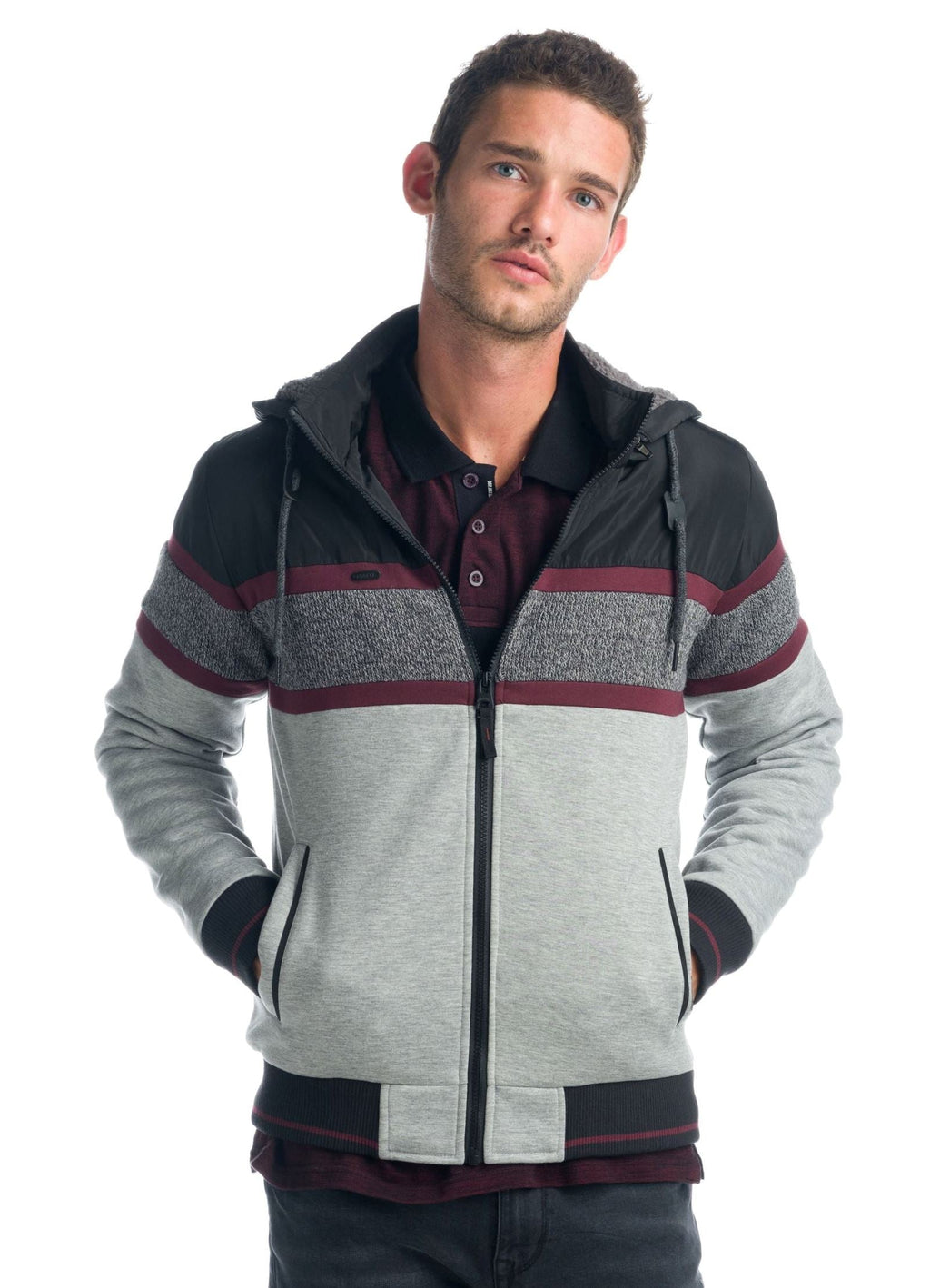 Chaqueta Hombre Capucha Desmontable Forro Borreguito – Koroshi 1921JA59