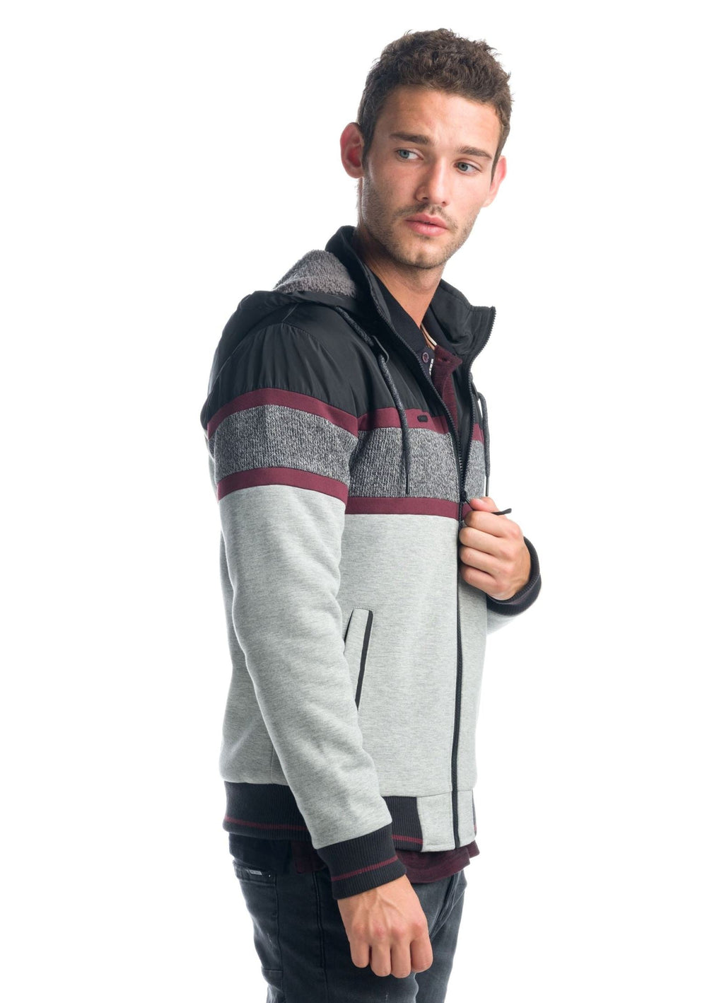 Chaqueta Hombre Capucha Desmontable Forro Borreguito – Koroshi 1921JA59