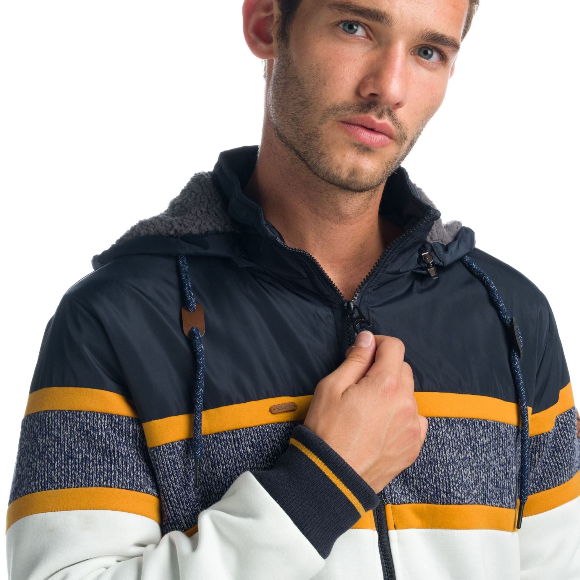 Chaqueta Hombre Capucha Desmontable Forro Borreguito – Koroshi 1921JA59