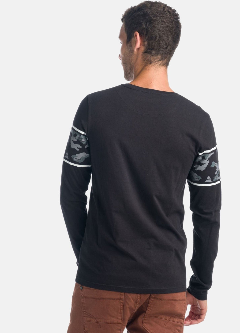 Camiseta Manga Larga Hombre Estampado Camuflaje – Koroshi 1921ML09