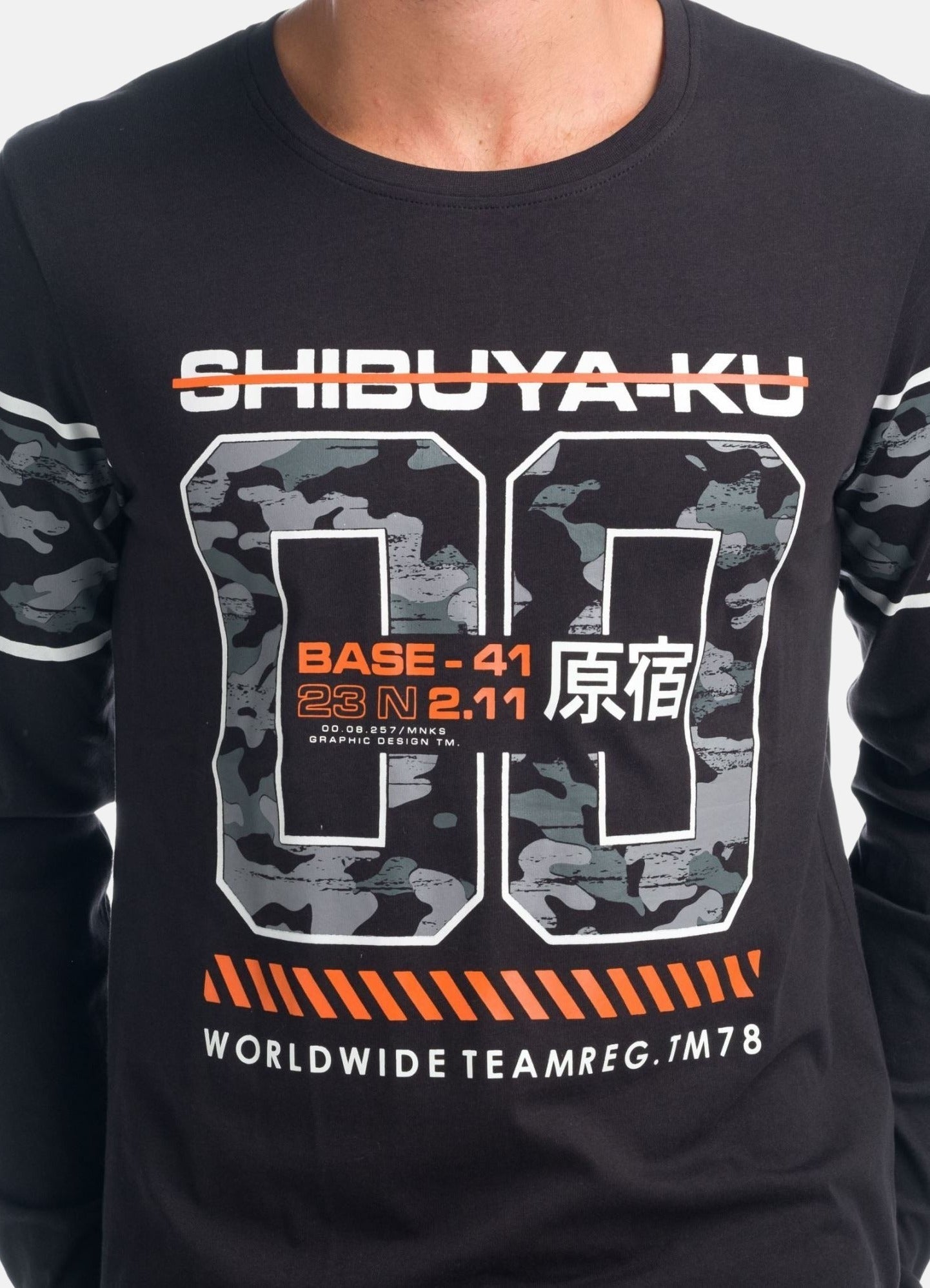 Camiseta Manga Larga Hombre Estampado Camuflaje – Koroshi 1921ML09