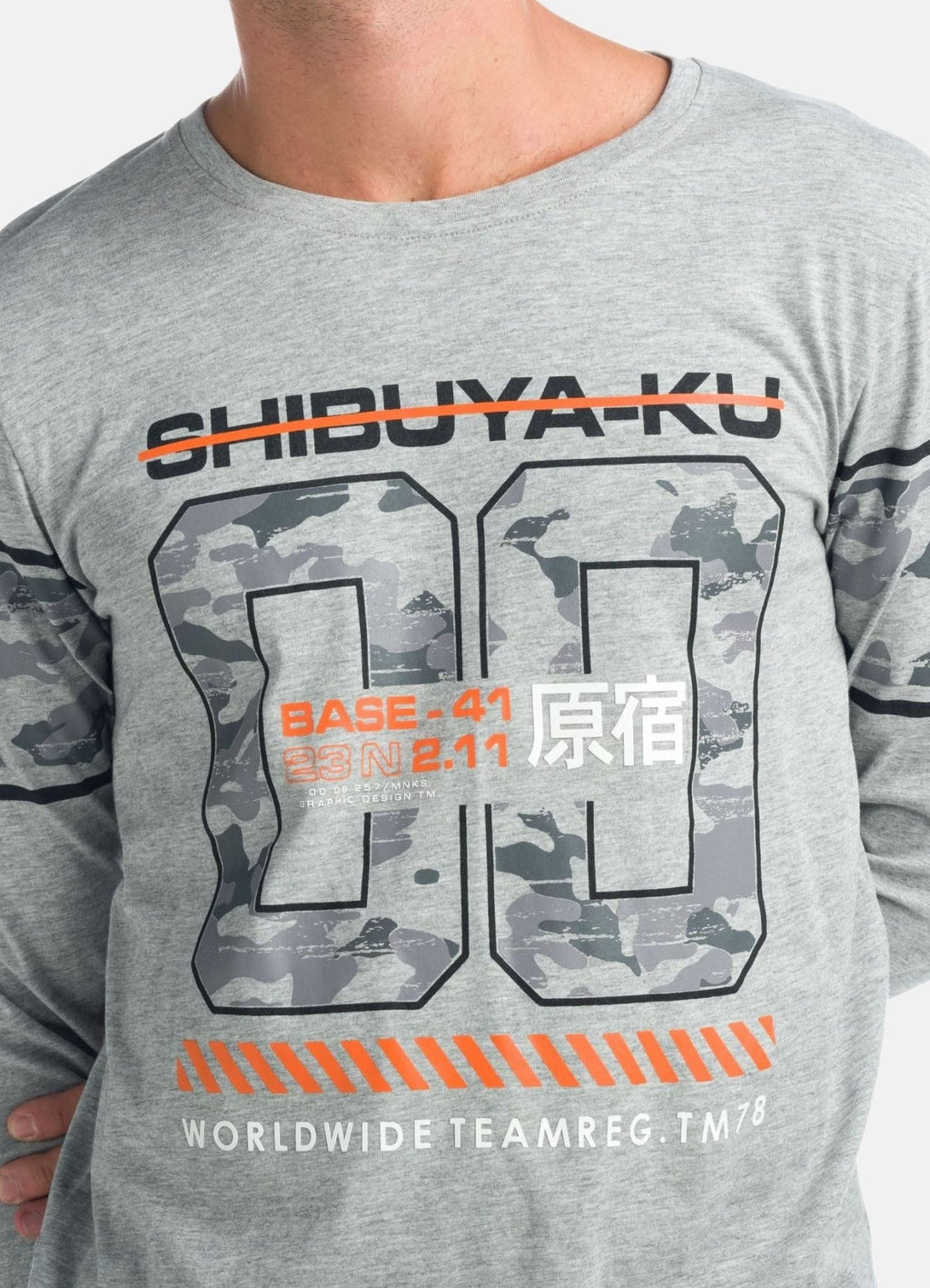 Camiseta Manga Larga Hombre Estampado Camuflaje – Koroshi 1921ML09