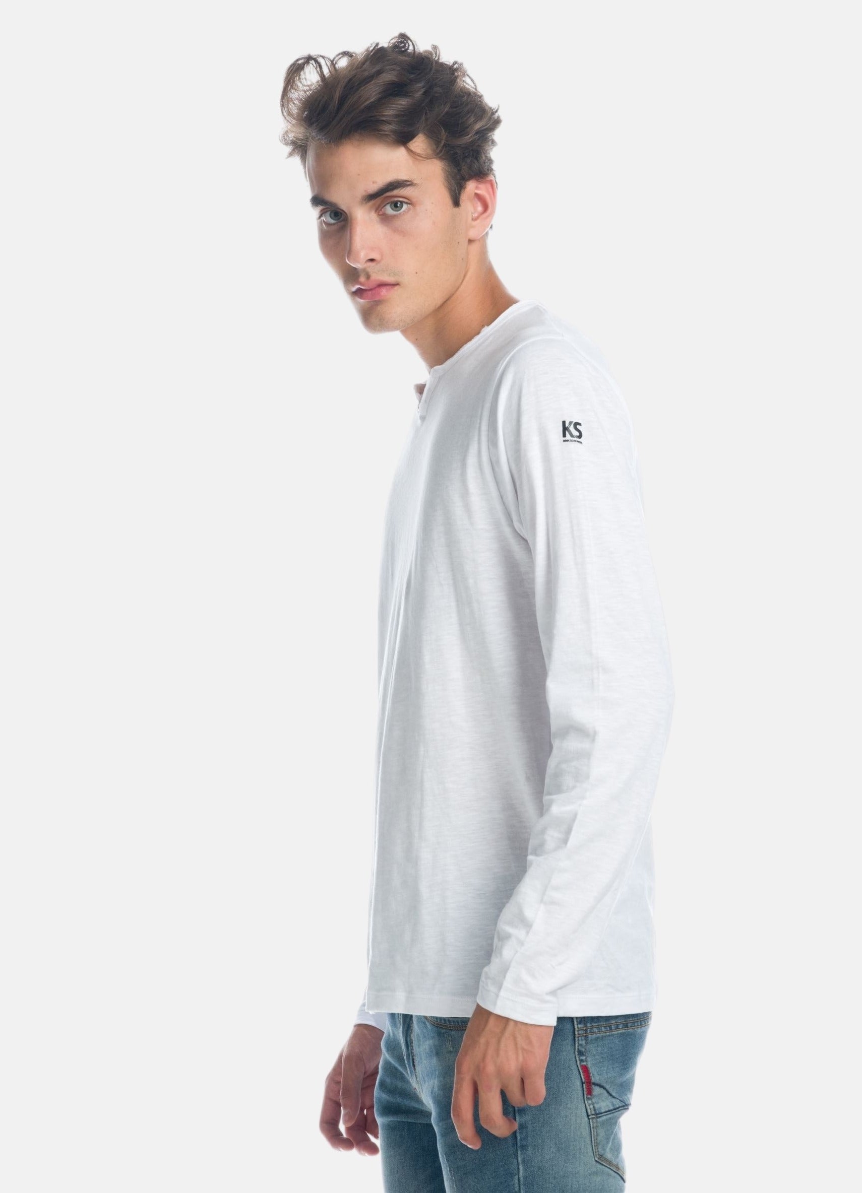 Camiseta Manga Larga Hombre Cuello Panadero – Koroshi 1921ML11