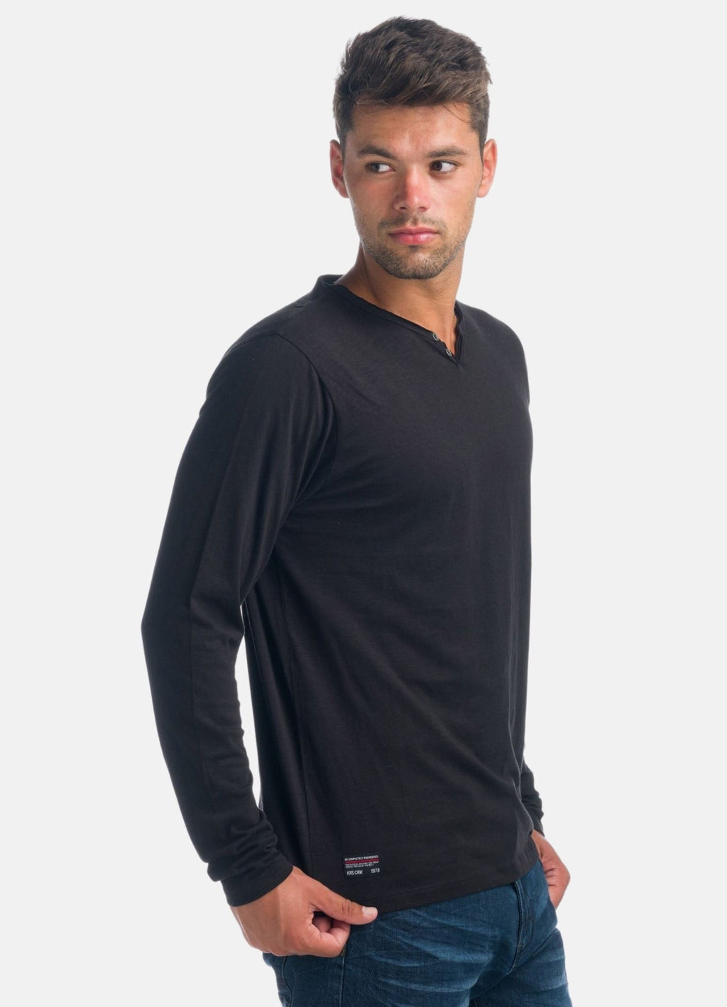 Camiseta Manga Larga Hombre Cuello Panadero – Koroshi 1921ML11