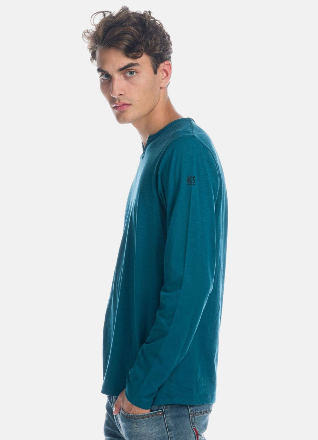 Camiseta Manga Larga Hombre Cuello Panadero – Koroshi 1921ML11