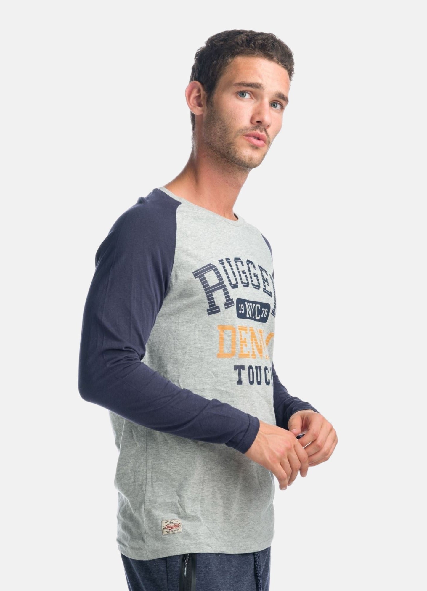 Camiseta Manga Larga Raglán Hombre Texto Frontal – Koroshi 1921ML12