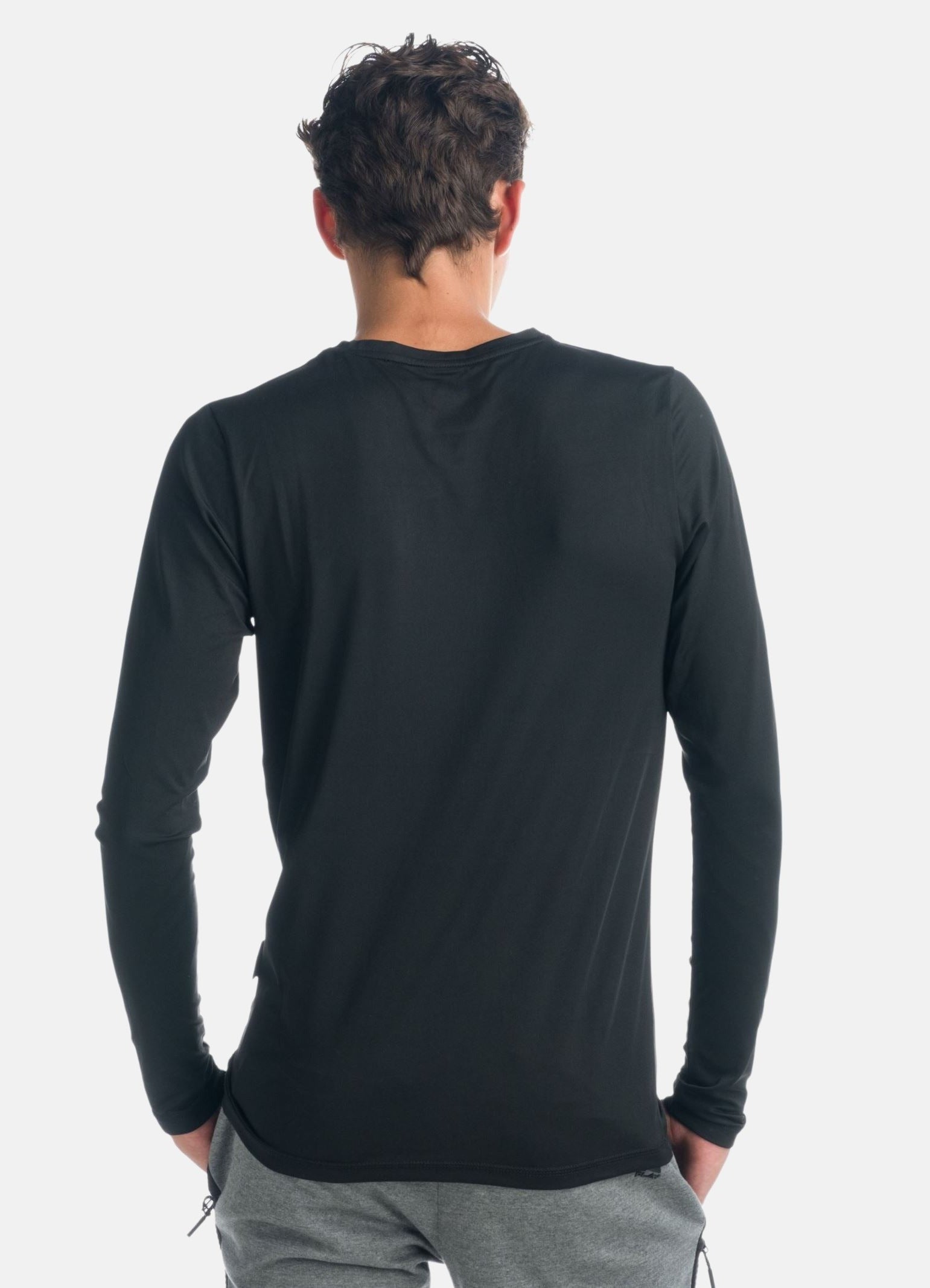 Camiseta Manga Larga Deportiva Hombre Estampado Texto – Koroshi 1921ML13