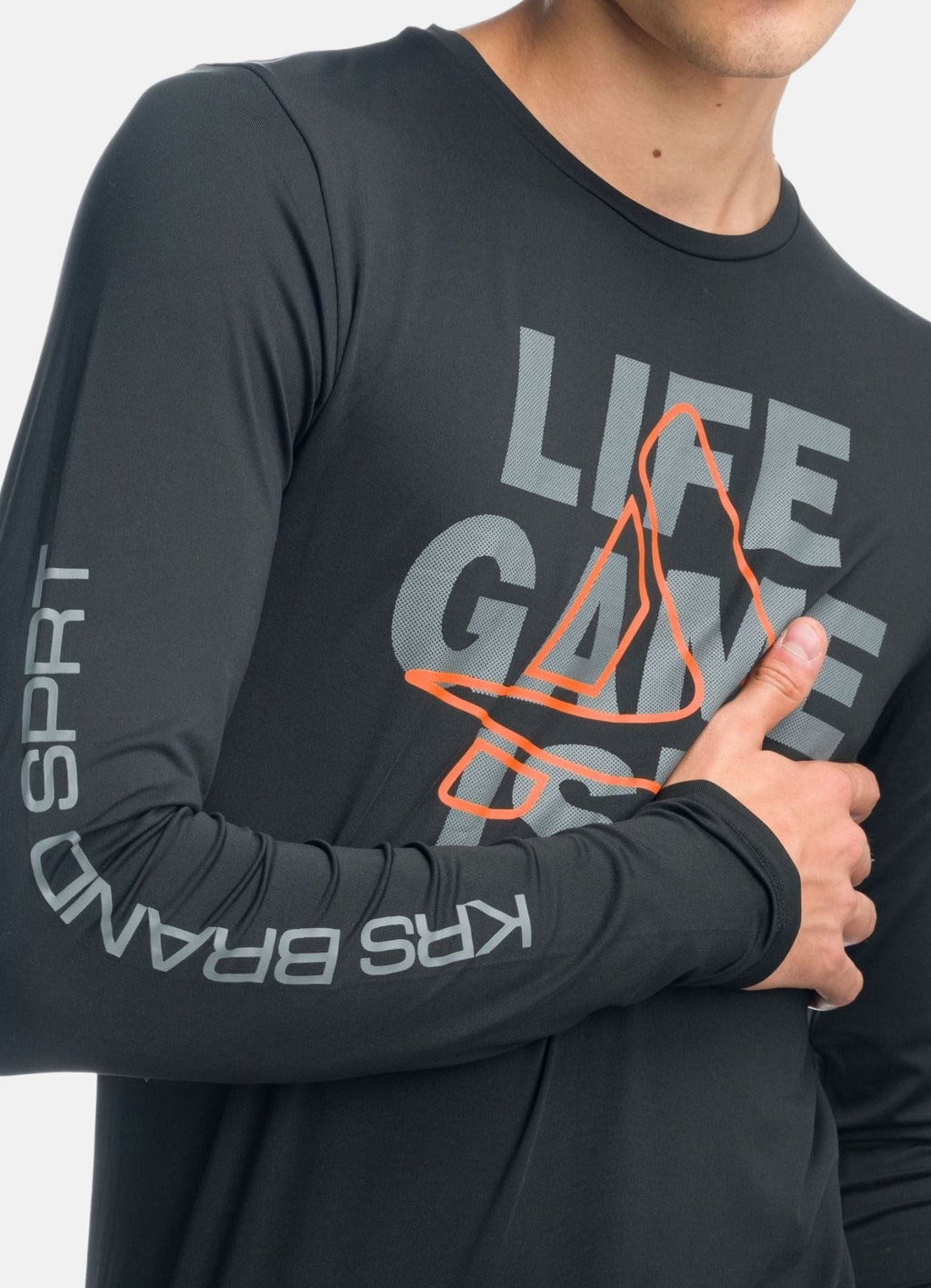 Camiseta Manga Larga Deportiva Hombre Estampado Texto – Koroshi 1921ML13