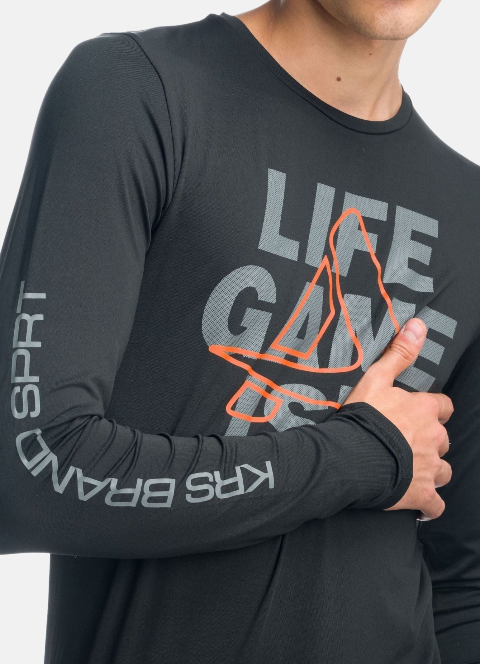 Camiseta Manga Larga Deportiva Hombre Estampado Texto – Koroshi 1921ML13