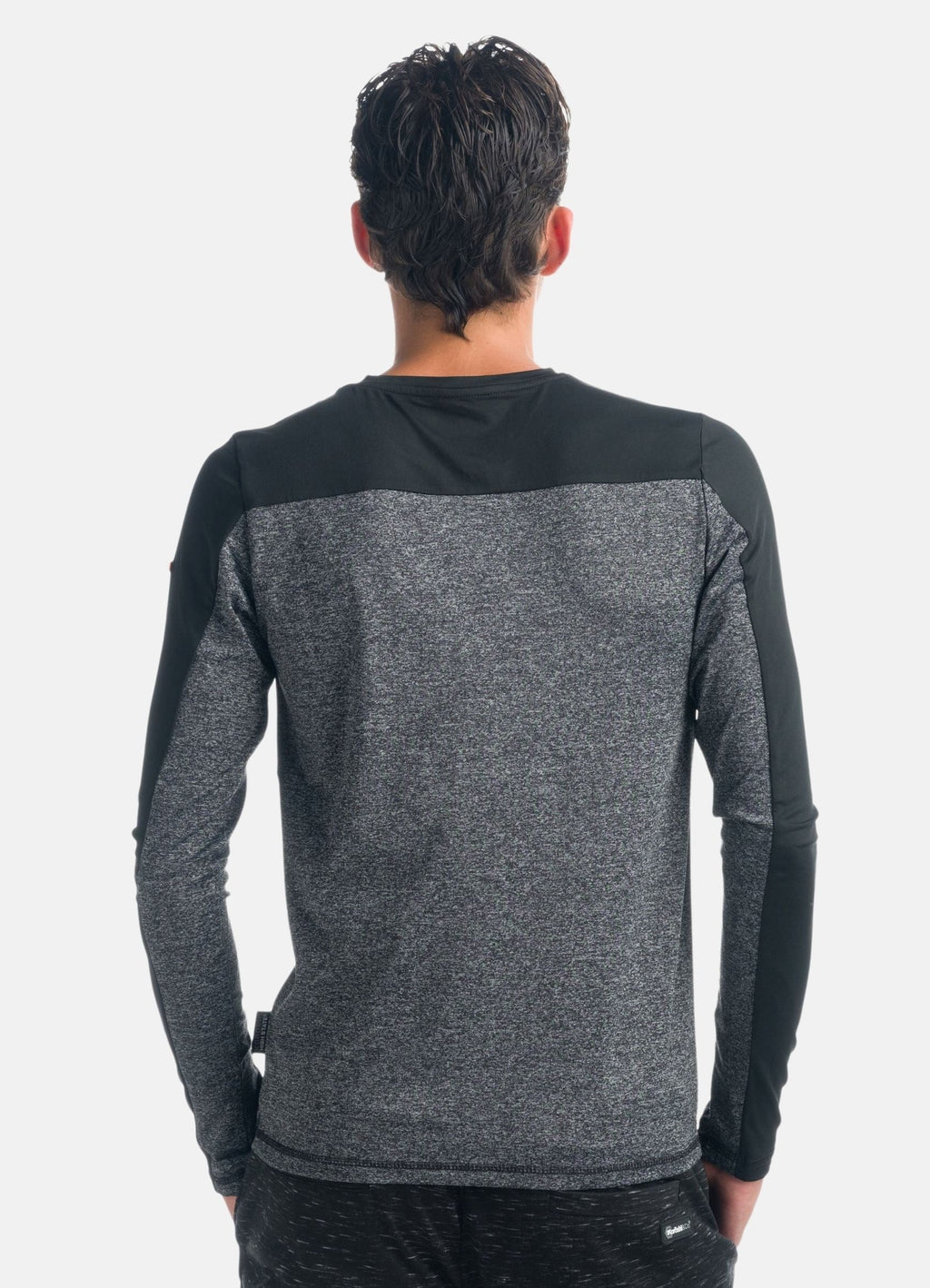 Camiseta Manga Larga Deportiva Hombre Cortes a Contraste – Koroshi 1921ML14