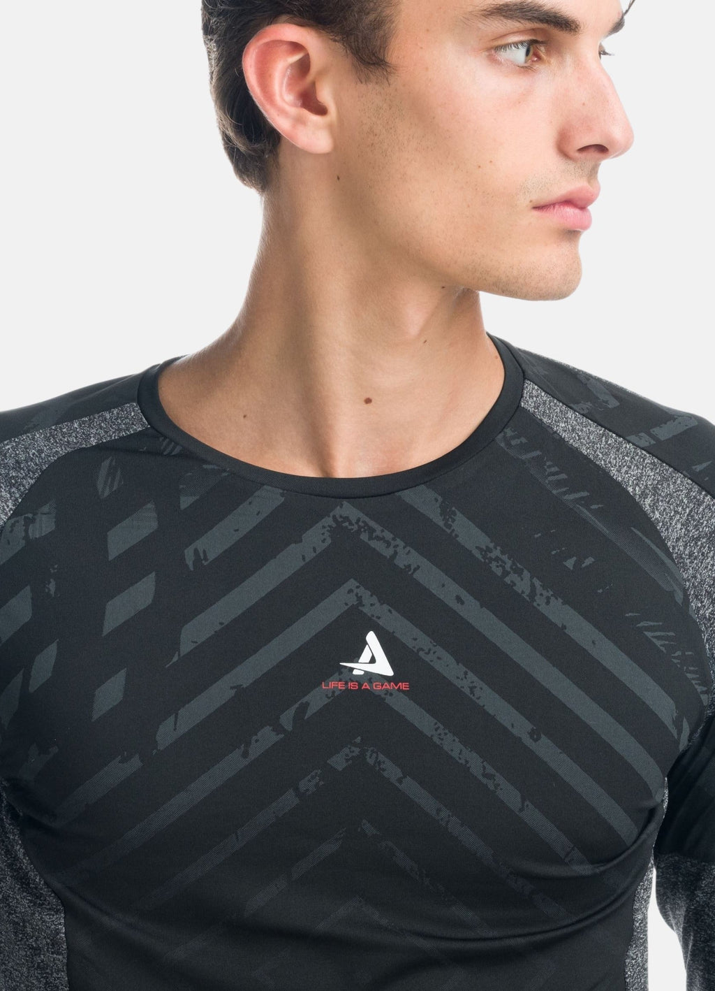 Camiseta Manga Larga Deportiva Raglán Hombre Estampado Gráfico – Koroshi 1921ML15