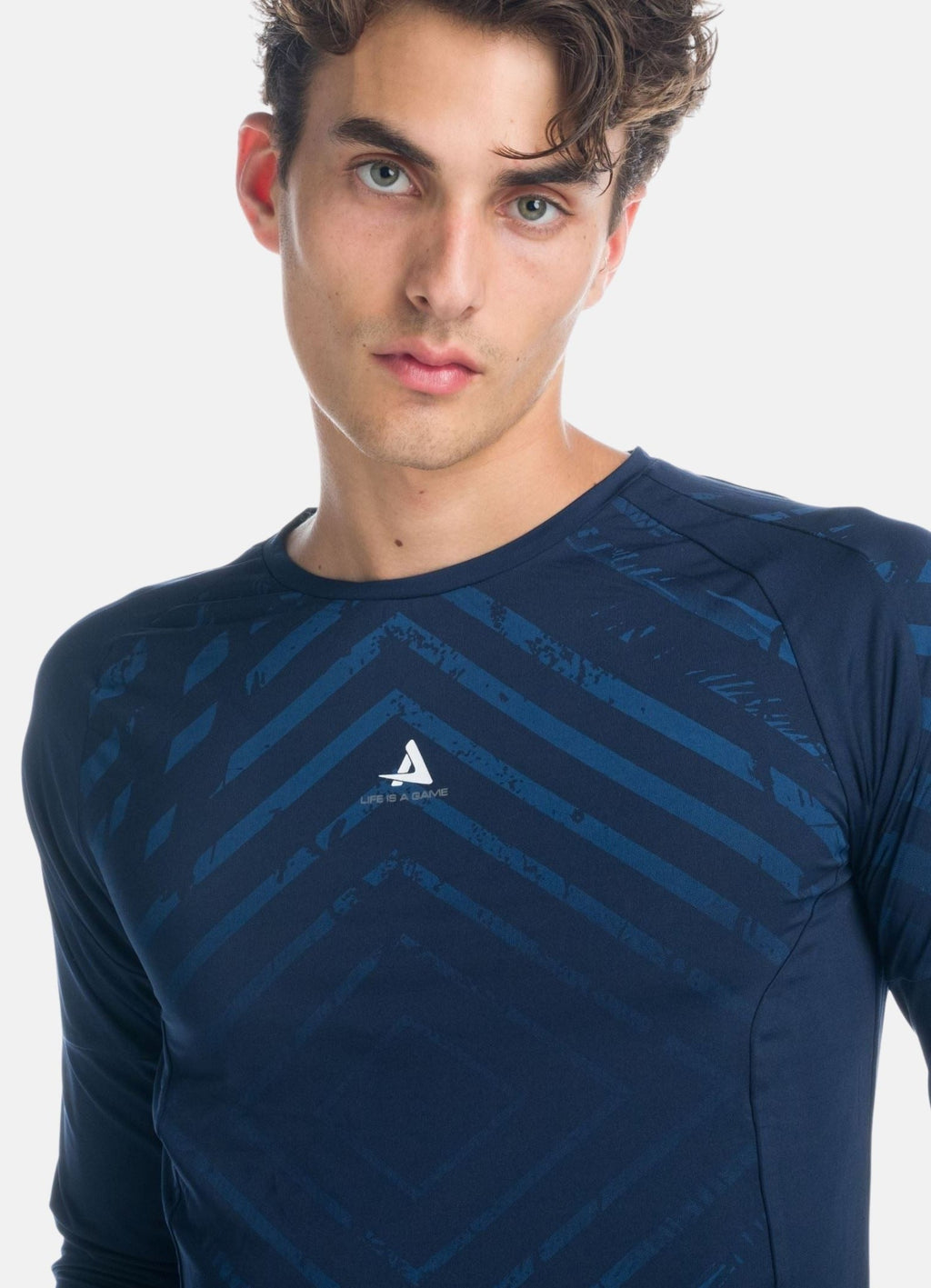 Camiseta Manga Larga Deportiva Raglán Hombre Estampado Gráfico – Koroshi 1921ML15