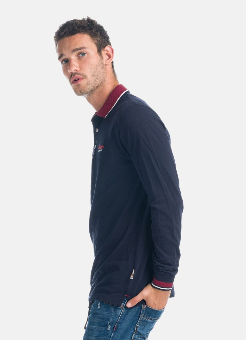 Polo Manga Larga Piqué Hombre Cuello Camisero – Koroshi 1921PL06