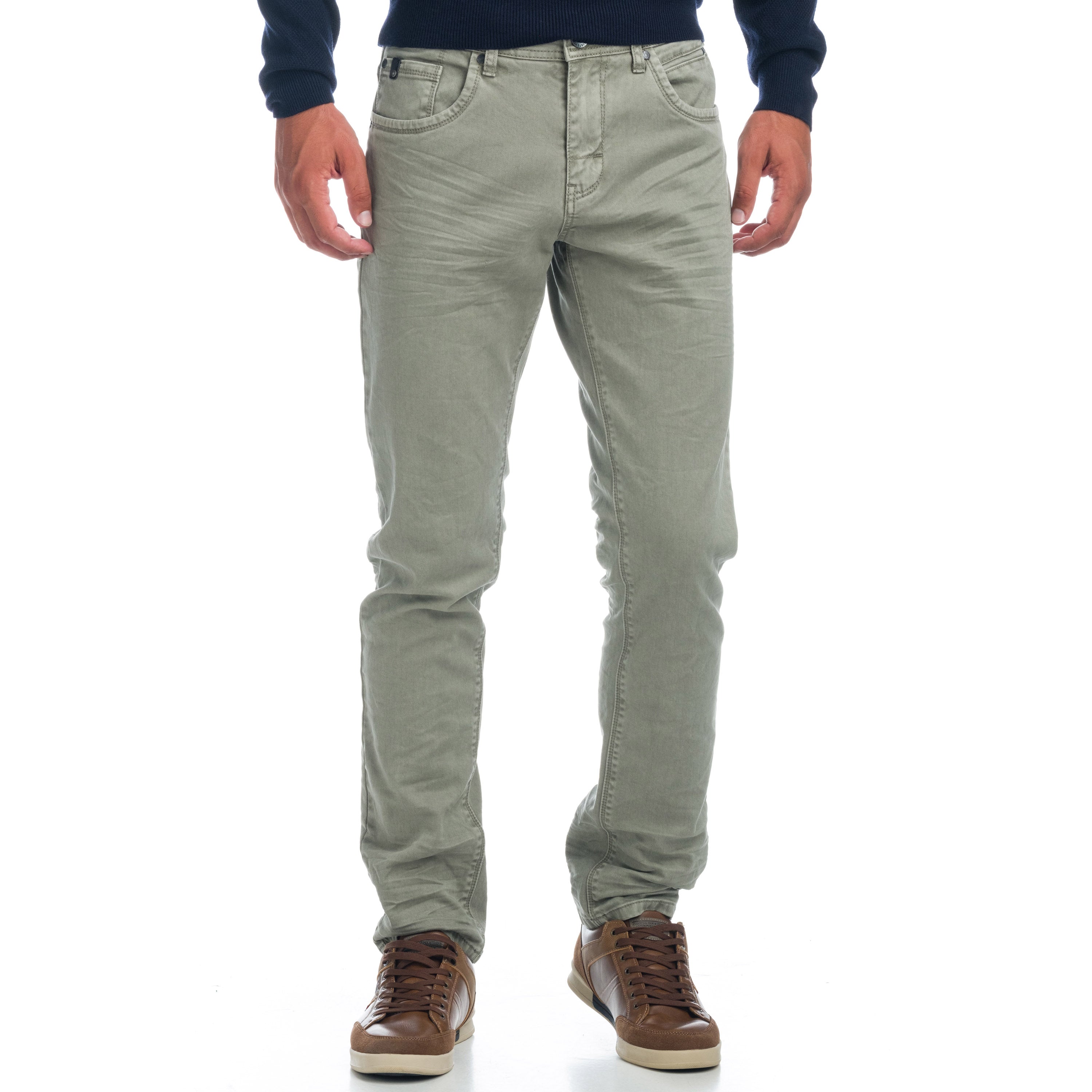 Pantalón 5 Bolsillos Hombre Twill Elástico Straight Regular – Koroshi 1921PT01