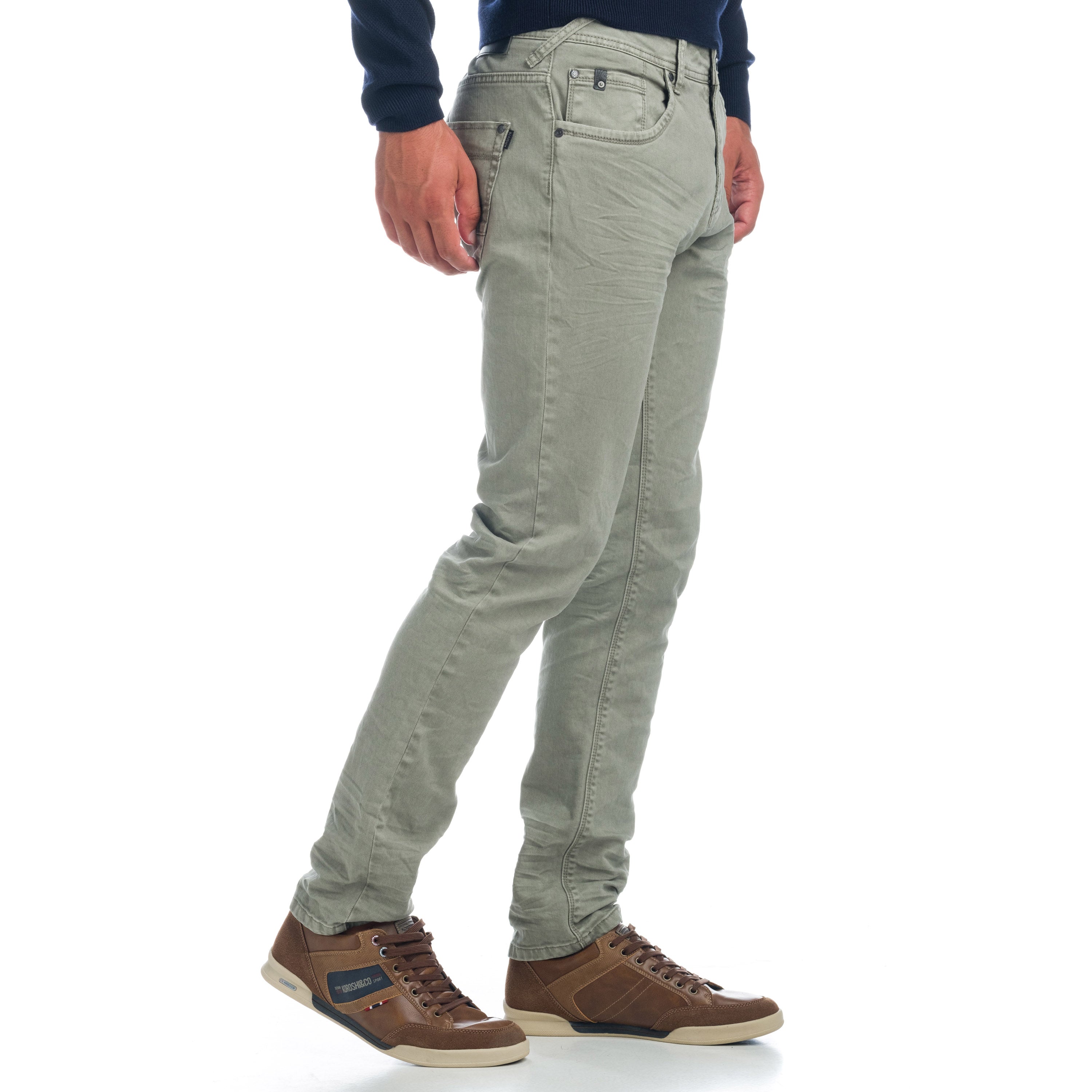 Pantalón 5 Bolsillos Hombre Twill Elástico Straight Regular – Koroshi 1921PT01