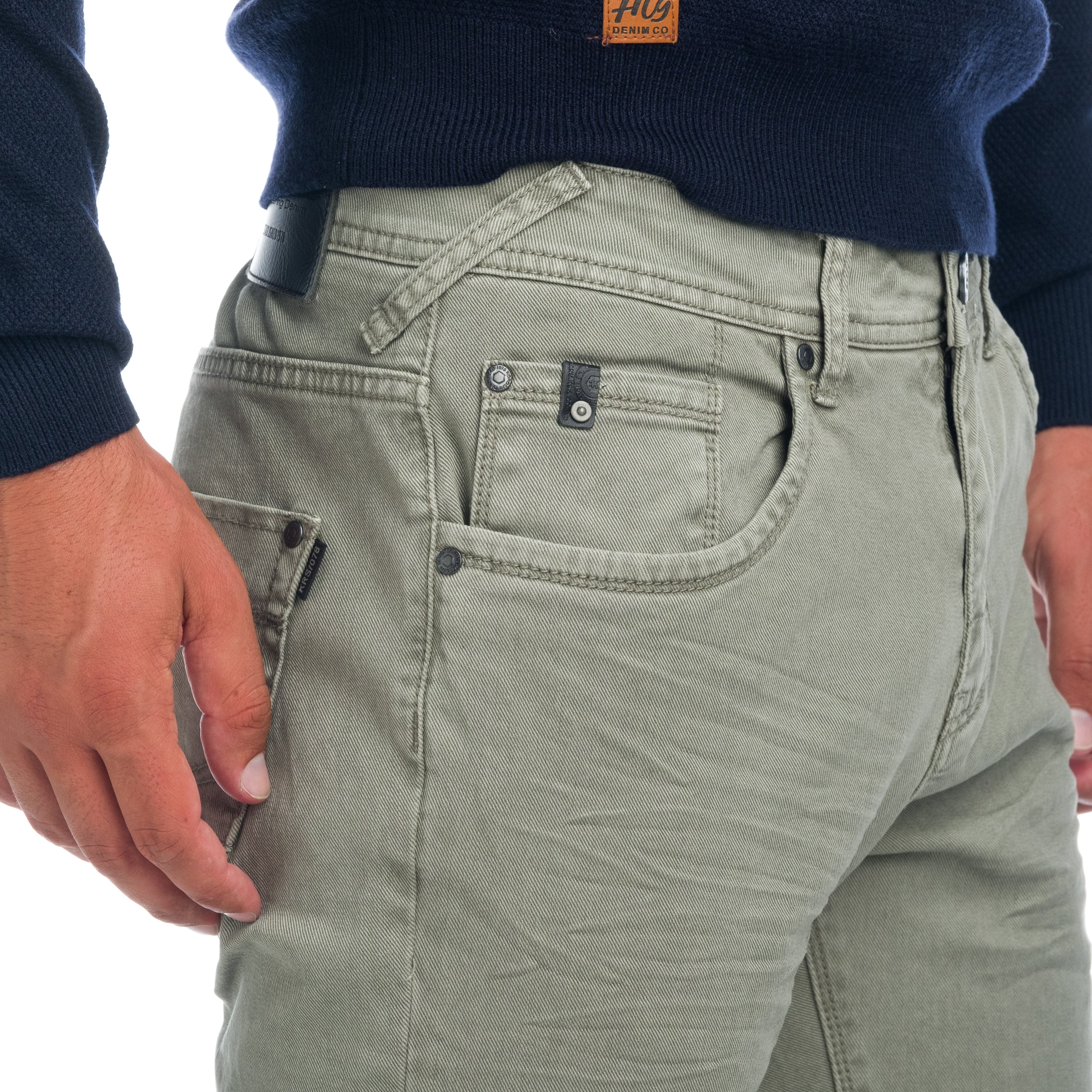 Pantalón 5 Bolsillos Hombre Twill Elástico Straight Regular – Koroshi 1921PT01