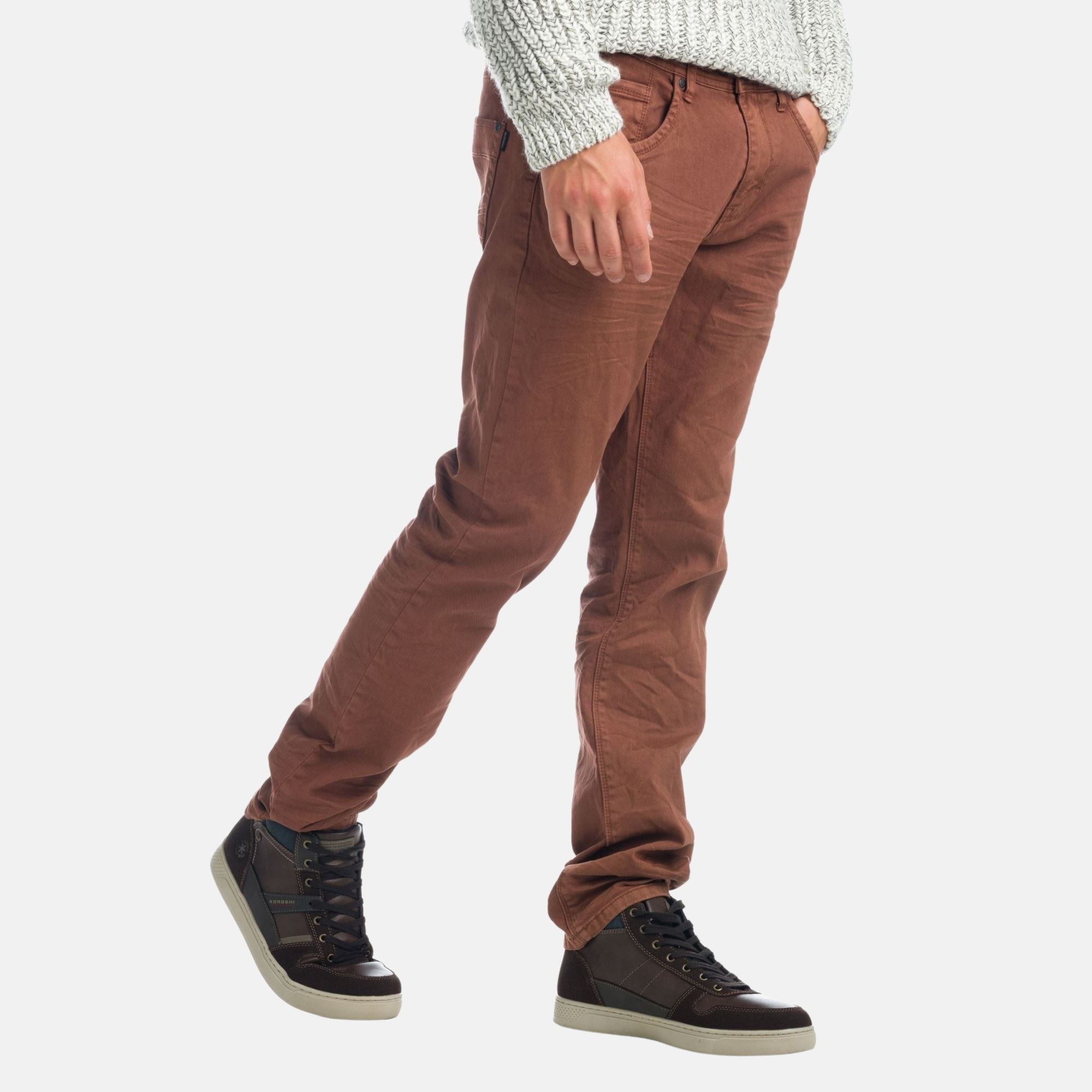 Pantalón 5 Bolsillos Hombre Twill Elástico Straight Regular – Koroshi 1921PT01