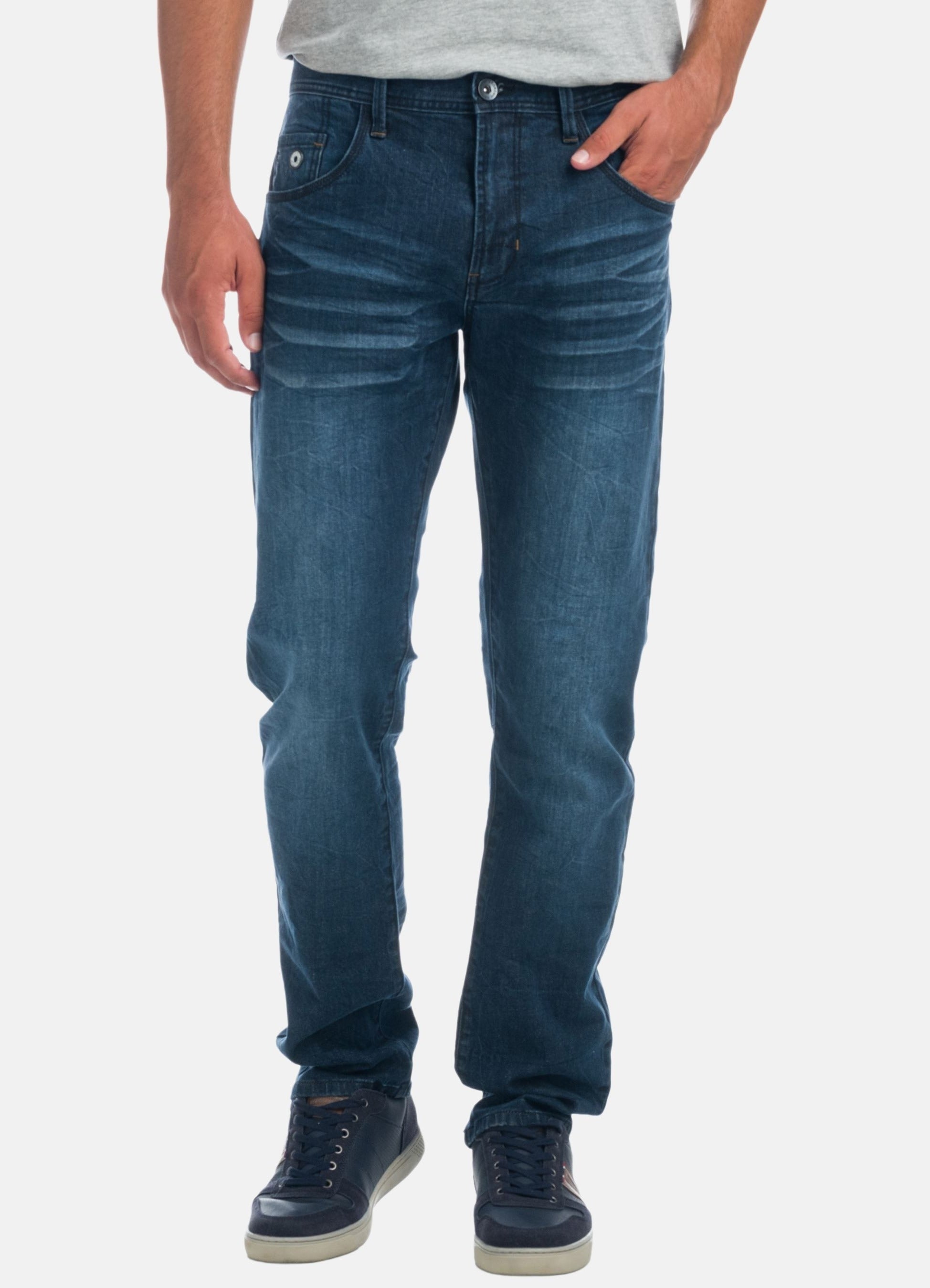 Pantalón Vaquero Hombre Straight Comfort Fit – Koroshi Azul Oscuro