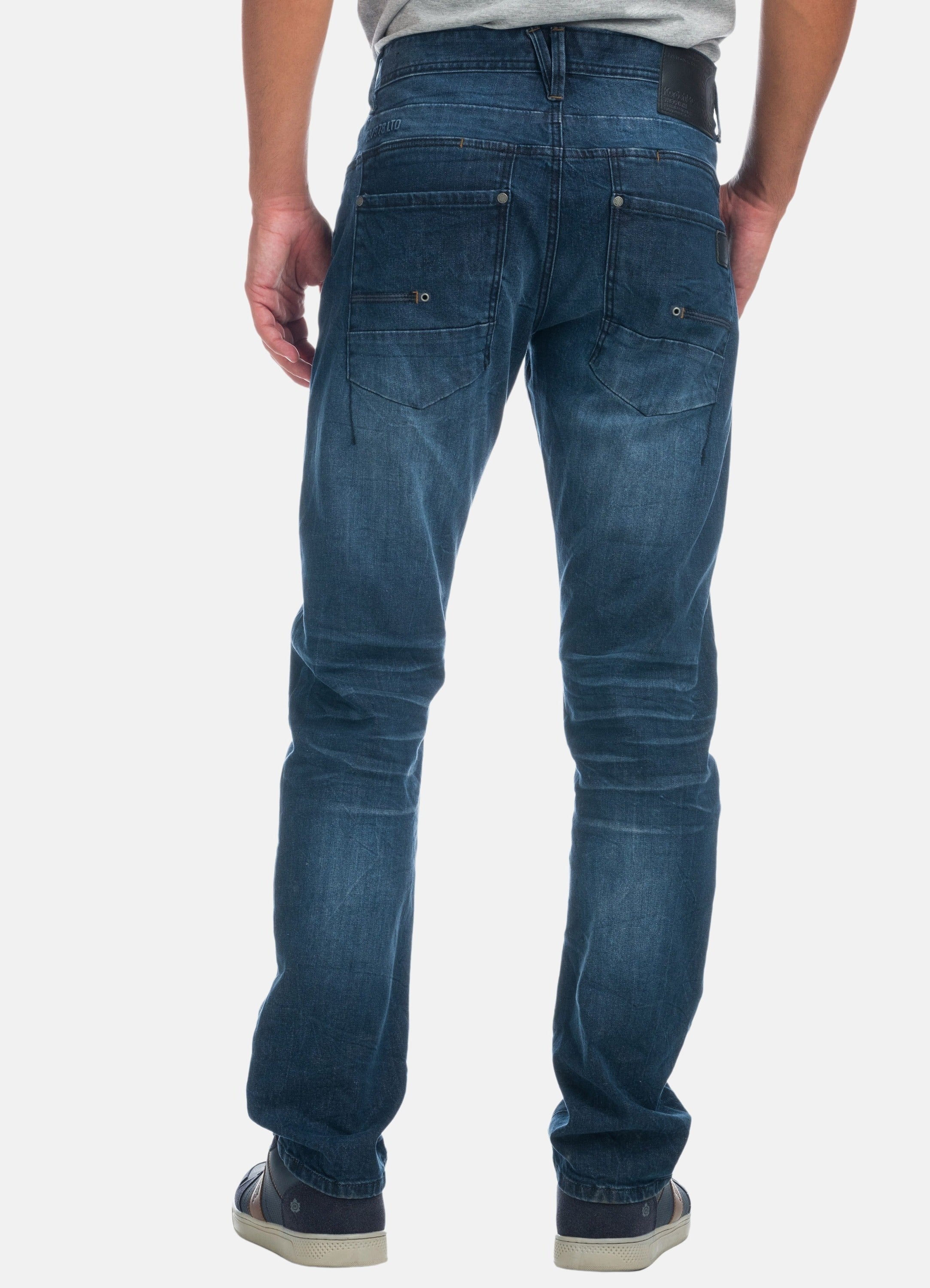 Pantalón Vaquero Hombre Straight Comfort Fit – Koroshi Azul Oscuro