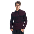 Jersey Punto Rayas Hombre Cuello Cruzado con Cordón – Koroshi 1921TR01