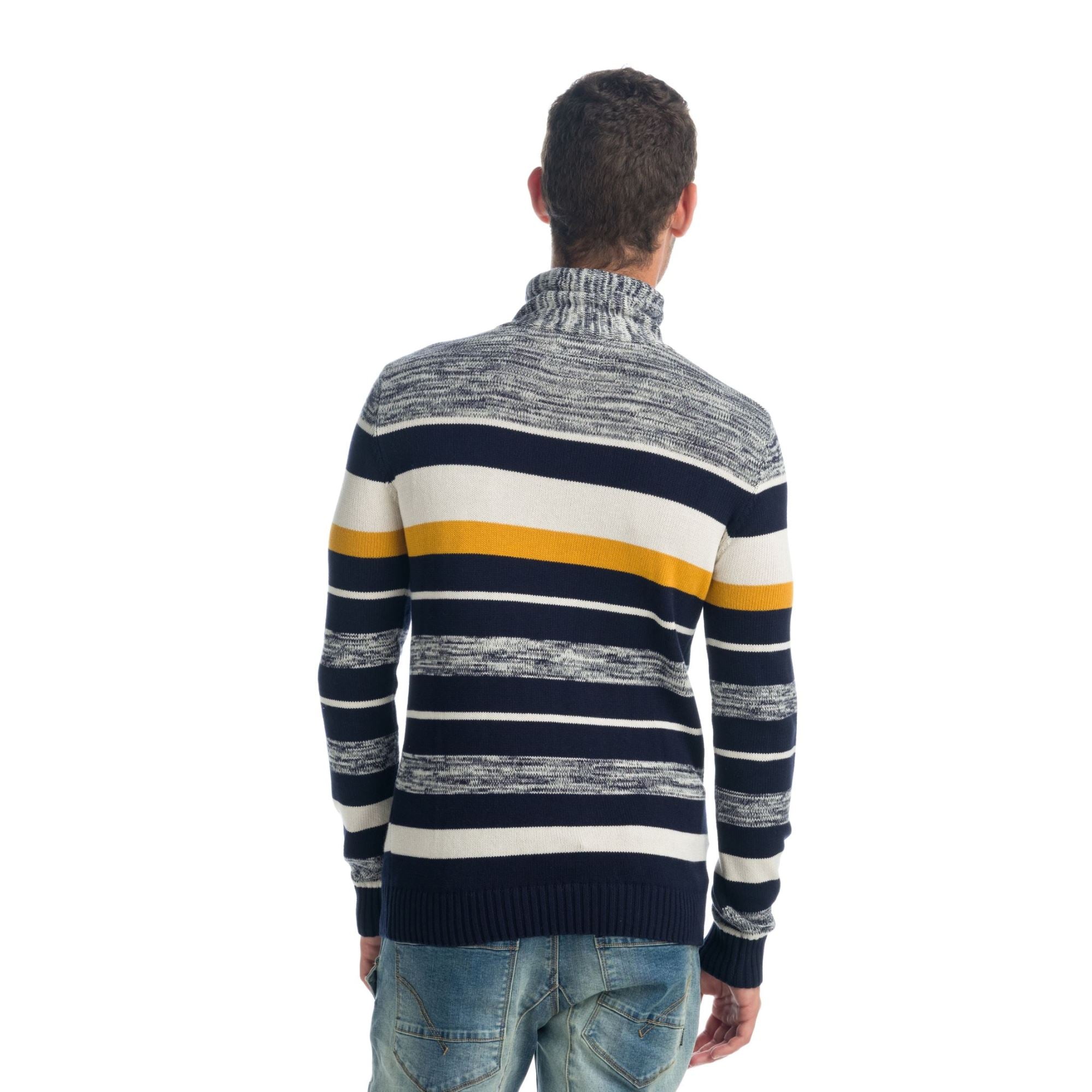 Jersey de Punto Rayas Hombre Bordado en Pecho – Koroshi 1921TR02