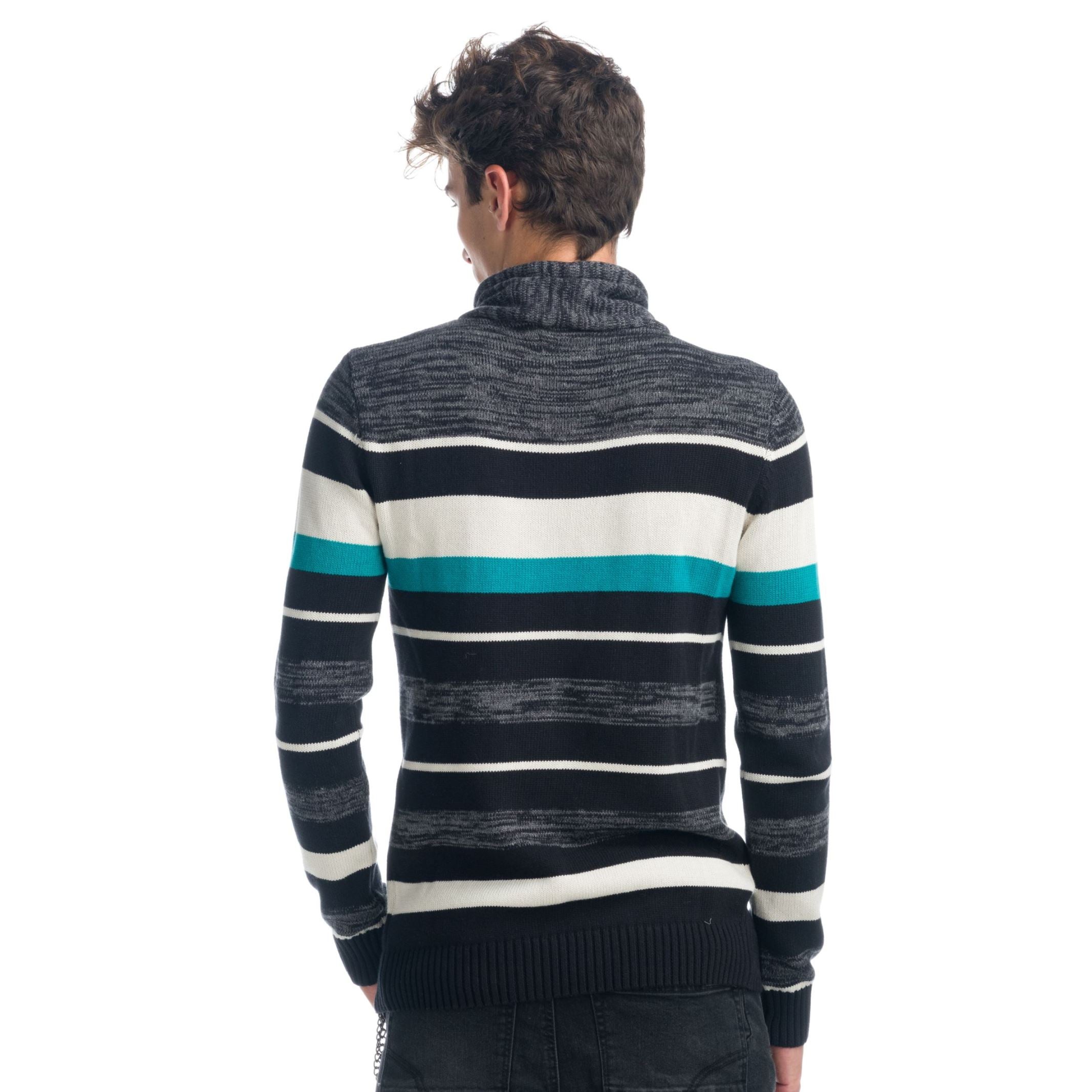 Jersey de Punto Rayas Hombre Bordado en Pecho – Koroshi 1921TR02