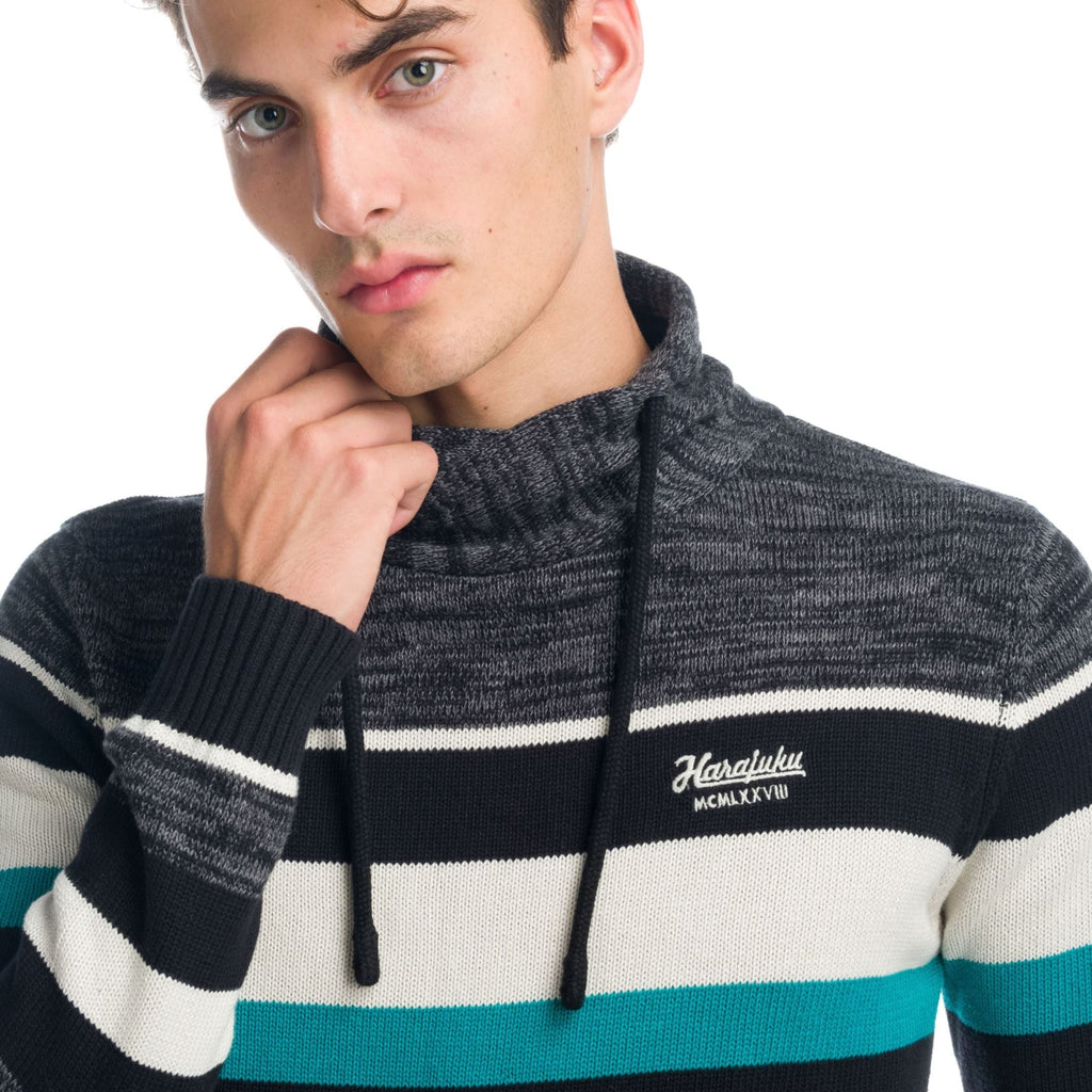Jersey de Punto Rayas Hombre Bordado en Pecho – Koroshi 1921TR02