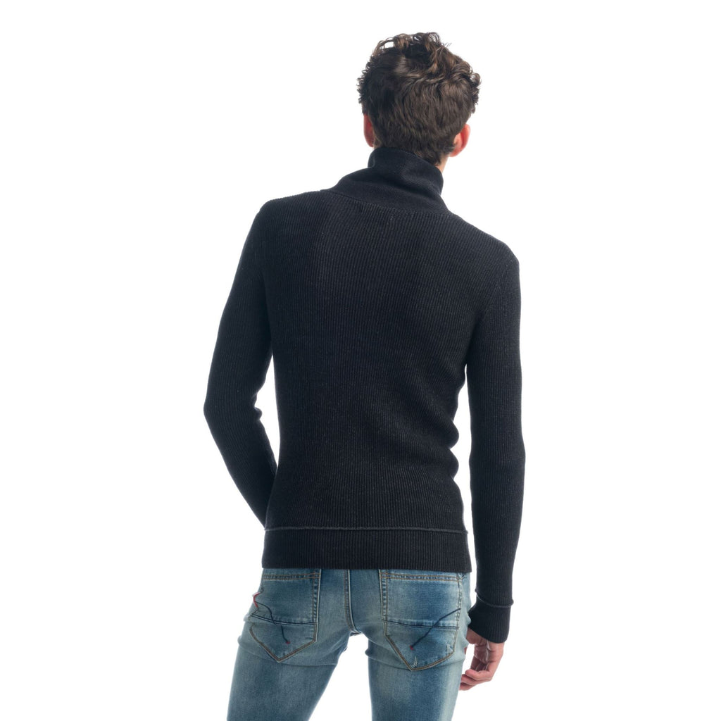 Jersey Punto Canalé Hombre Cuello con Cremallera – Koroshi 1921TR07