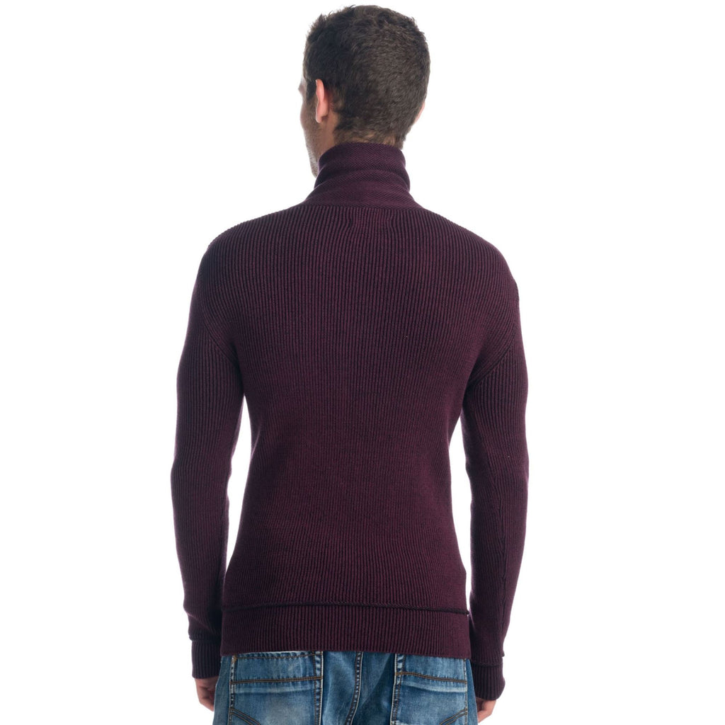 Jersey Punto Canalé Hombre Cuello con Cremallera – Koroshi 1921TR07