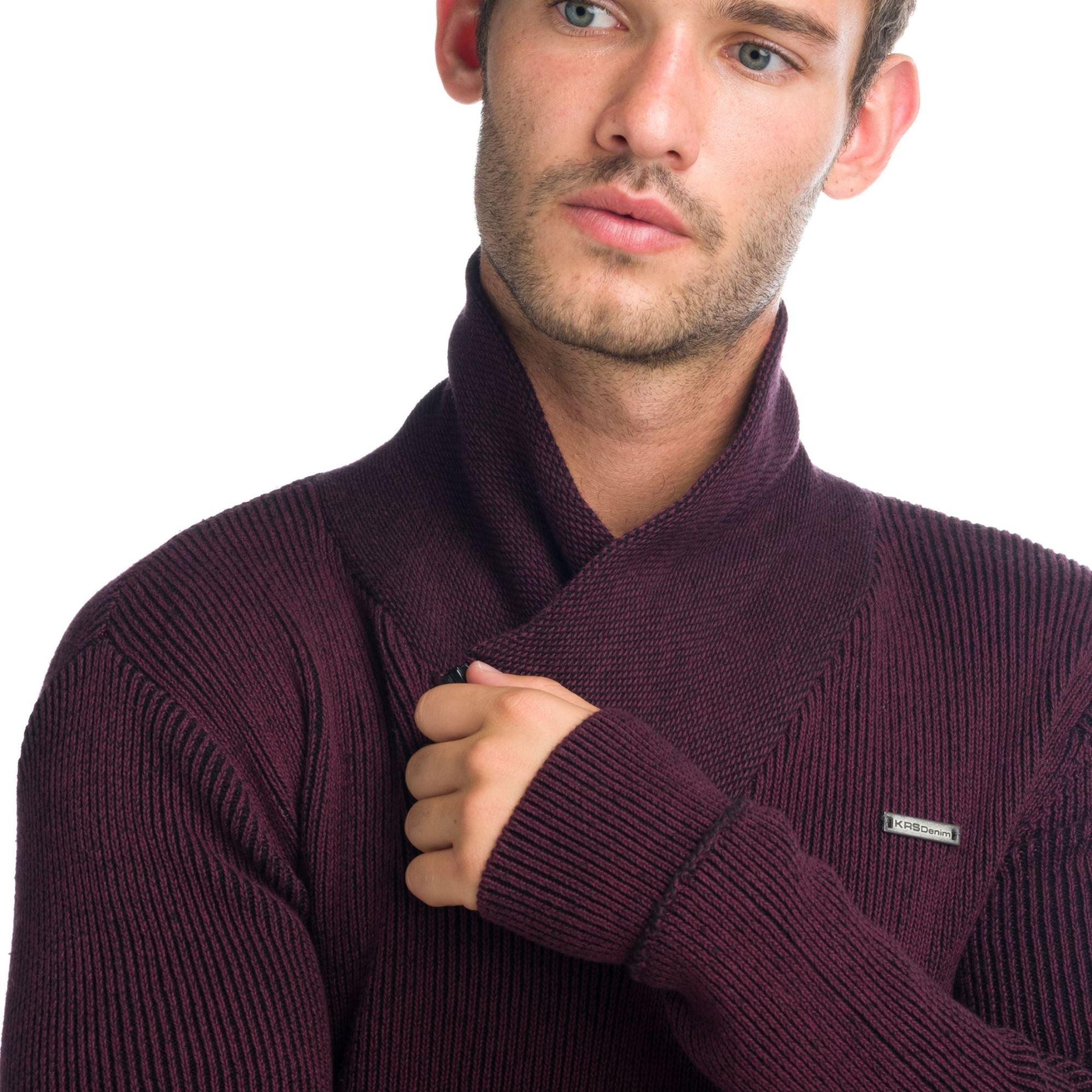 Jersey Punto Canalé Hombre Cuello con Cremallera – Koroshi 1921TR07