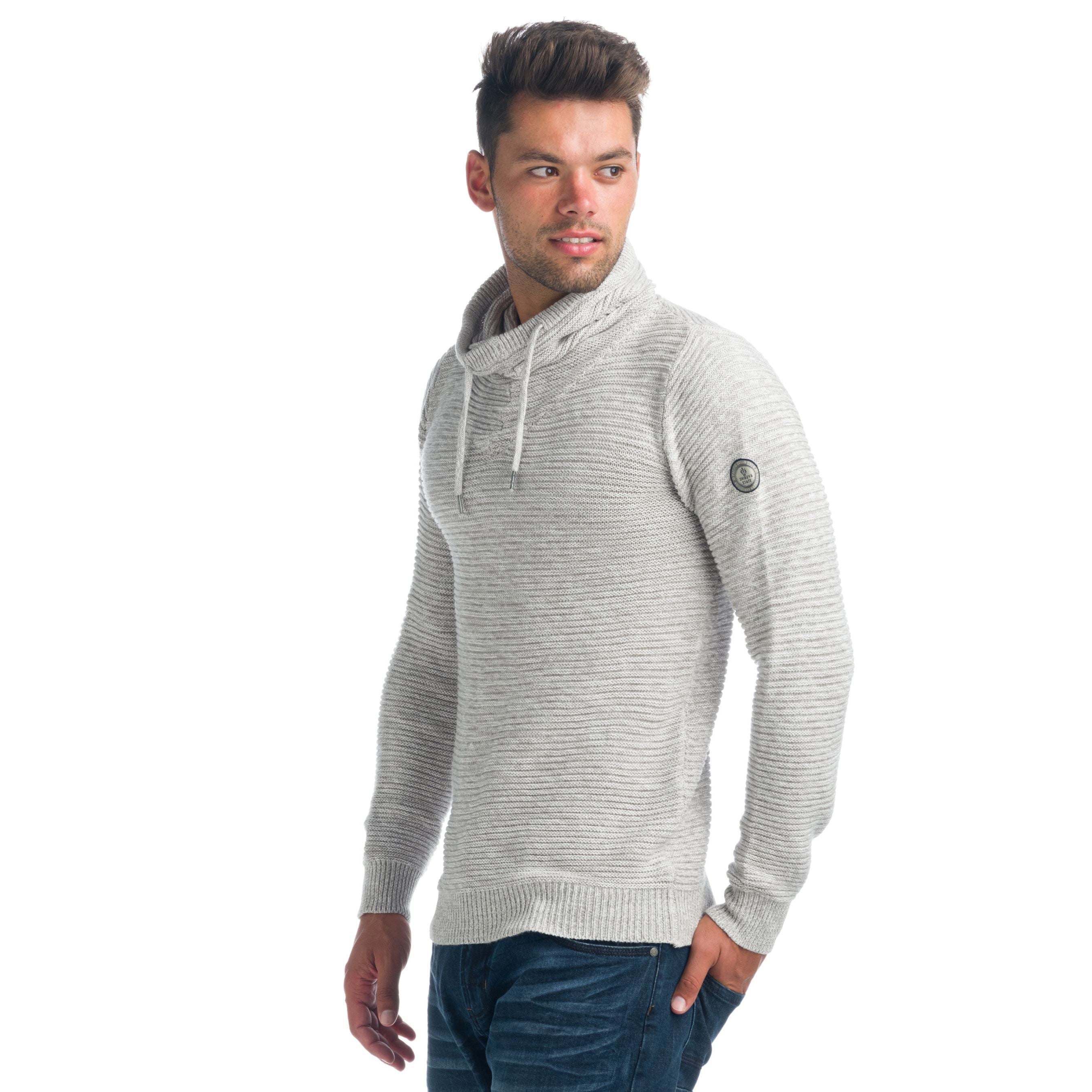 Jersey Hombre Cuello Alto con Cordones Efecto Jaspeado – Koroshi 1921TR09
