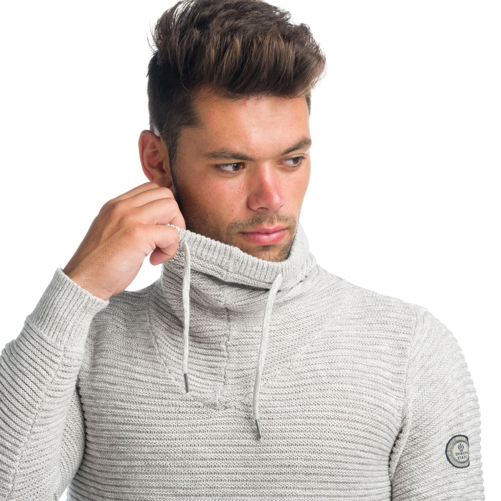 Jersey Hombre Cuello Alto con Cordones Efecto Jaspeado – Koroshi 1921TR09