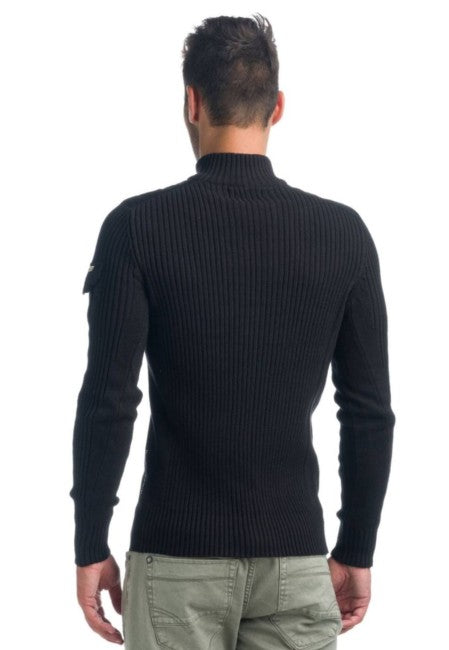 Jersey Hombre Punto Canalé Cuello Alto con Botones – Koroshi 1921TR10