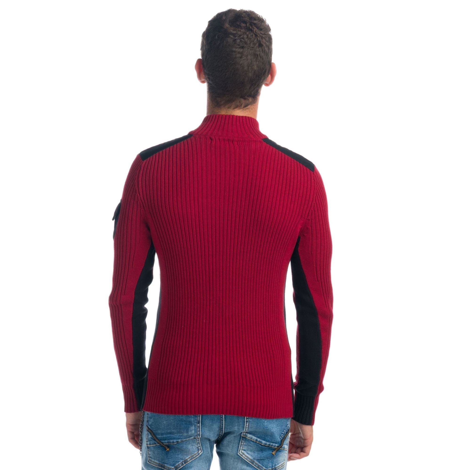 Jersey Hombre Punto Canalé Cuello Alto con Botones – Koroshi 1921TR10
