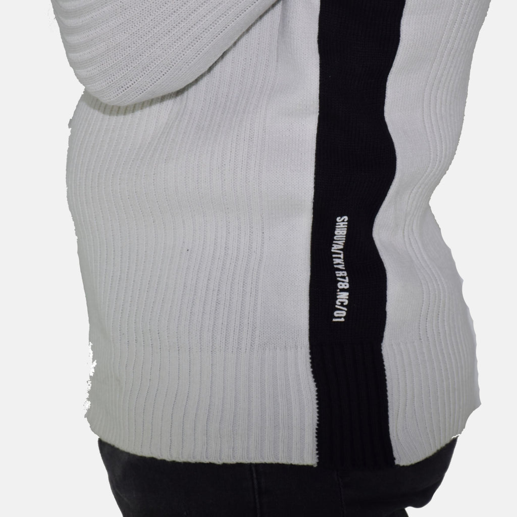 Jersey Hombre Punto Canalé Cuello Alto con Botones – Koroshi 1921TR10
