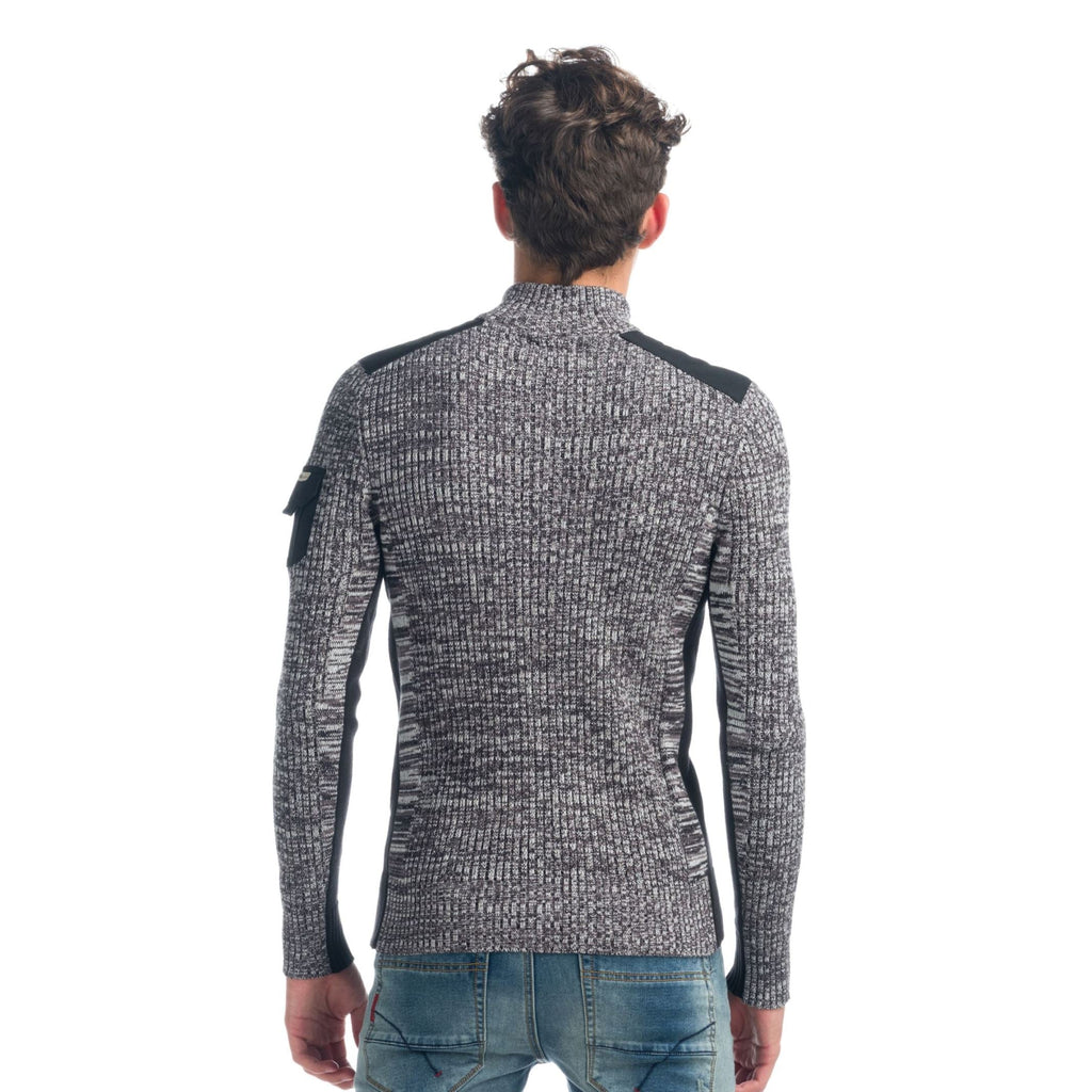 Jersey Hombre Punto Canalé Cuello Alto con Botones – Koroshi 1921TR10