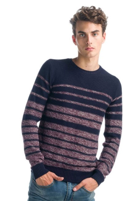 Jersey de Punto Rayas Hombre Cuello Redondo – Koroshi 1921TR12