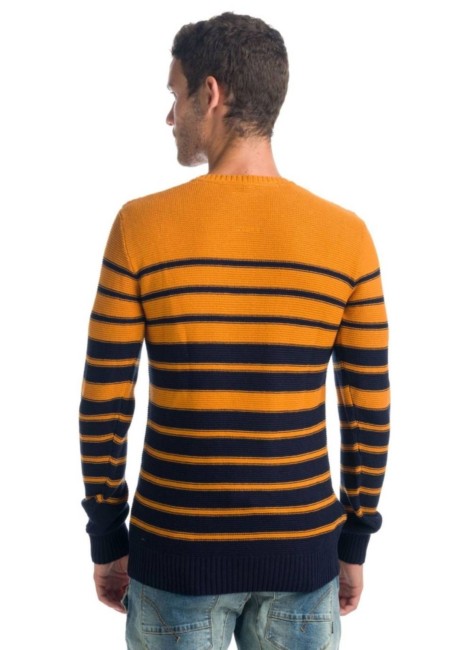 Jersey de Punto Rayas Hombre Cuello Redondo – Koroshi 1921TR12