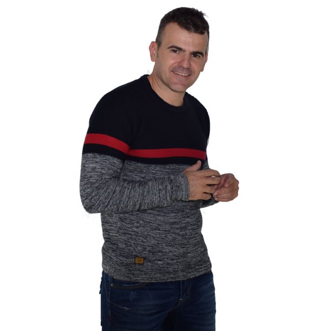 Jersey de Punto Canutillo Hombre Color Block – Koroshi 1921TR13