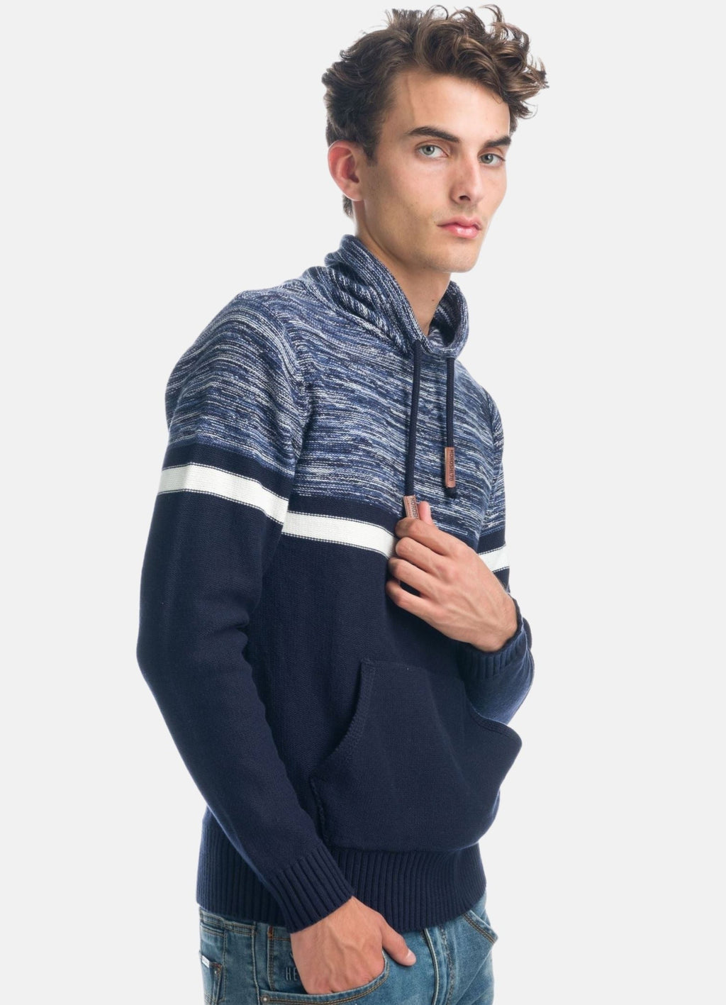 Jersey Hombre Cuello Alto con Cordón Punto Jaspeado – Koroshi 1921TR17
