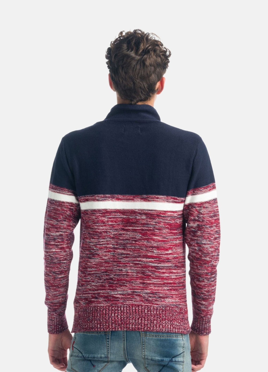 Jersey Hombre Cuello Alto con Cordón Punto Jaspeado – Koroshi 1921TR17
