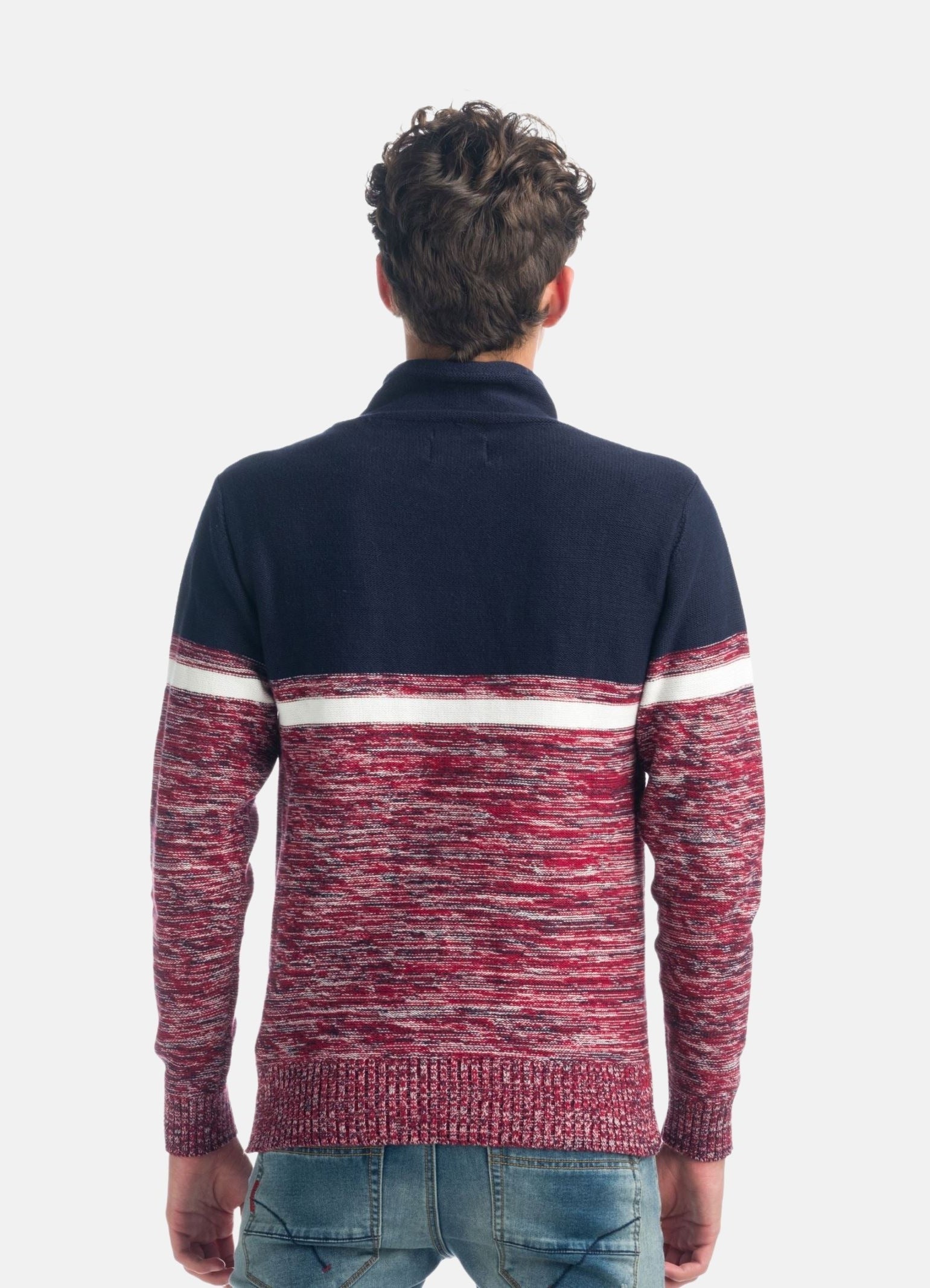 Jersey Hombre Cuello Alto con Cordón Punto Jaspeado – Koroshi 1921TR17