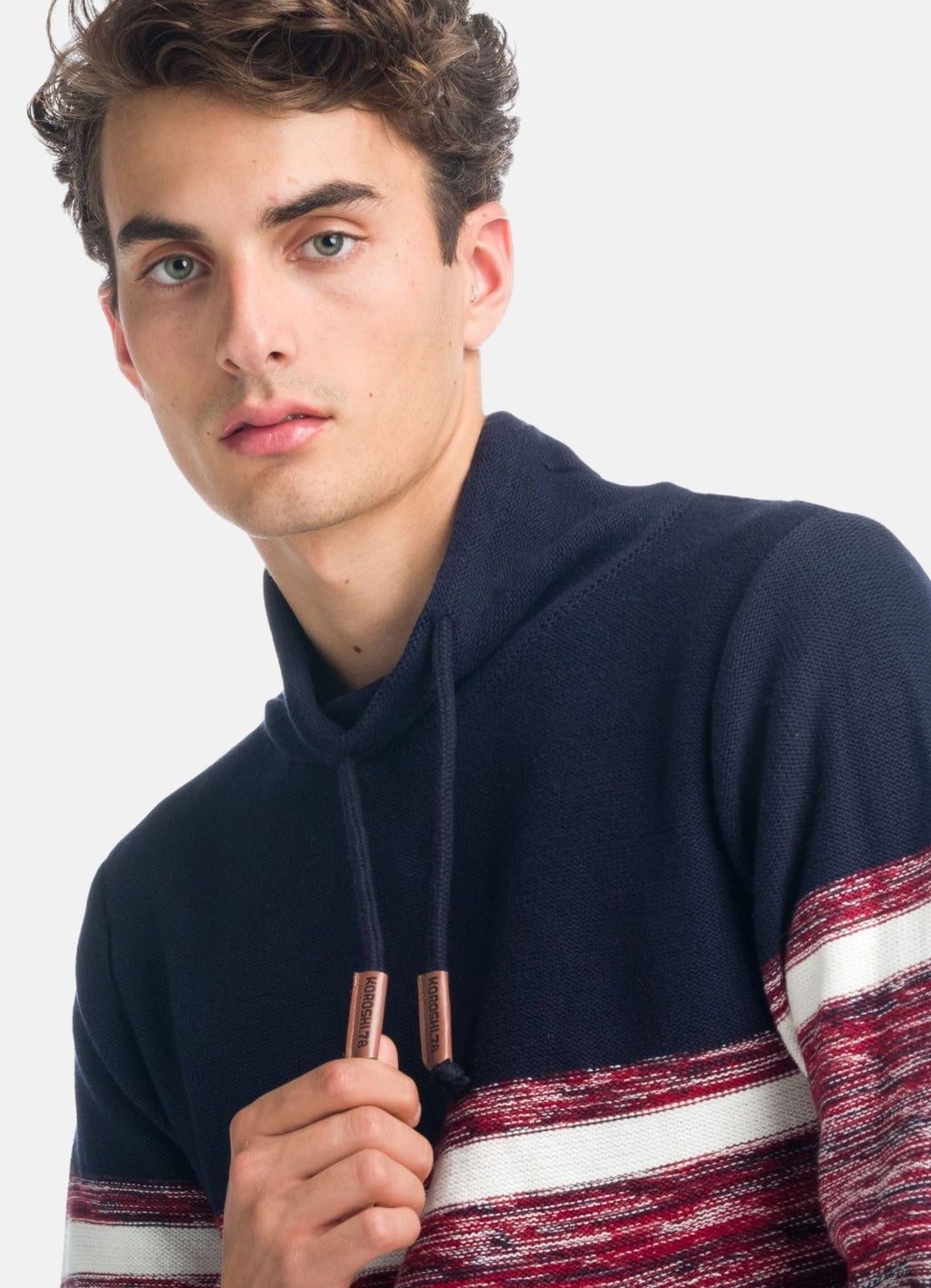 Jersey Hombre Cuello Alto con Cordón Punto Jaspeado – Koroshi 1921TR17